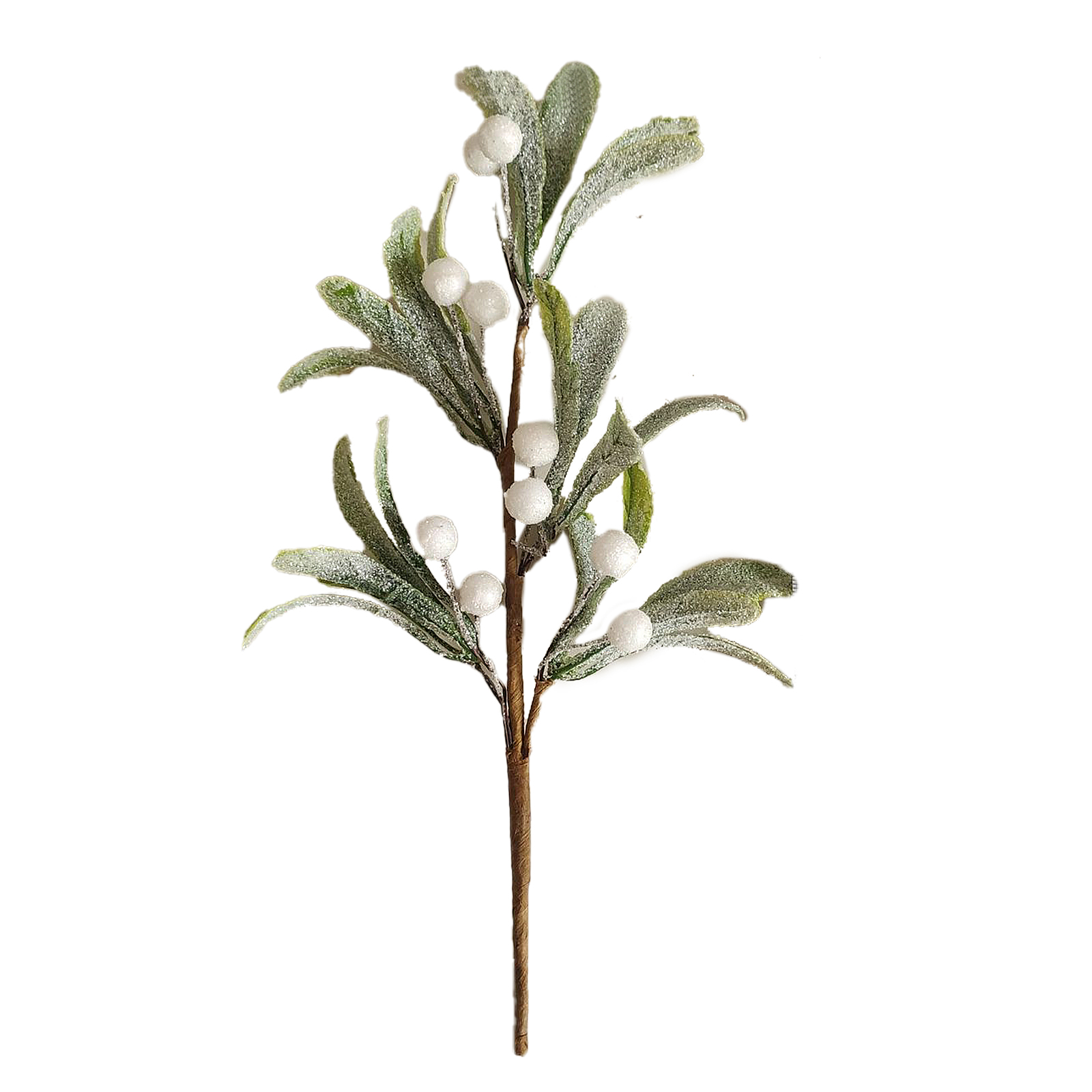 Künstlicher Zweig Mit Weißen Beeren, Dekorativer Ast Für Den Weihnachtsbaum, 25 Cm
