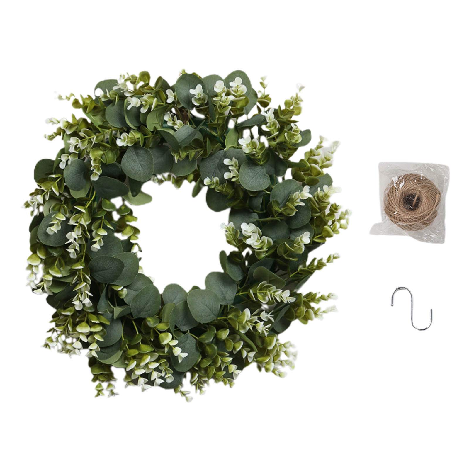 Künstlicher Eukalyptusblattkranz, Osterdekoration Zum Aufhängen An Türen Und Fenstern.
