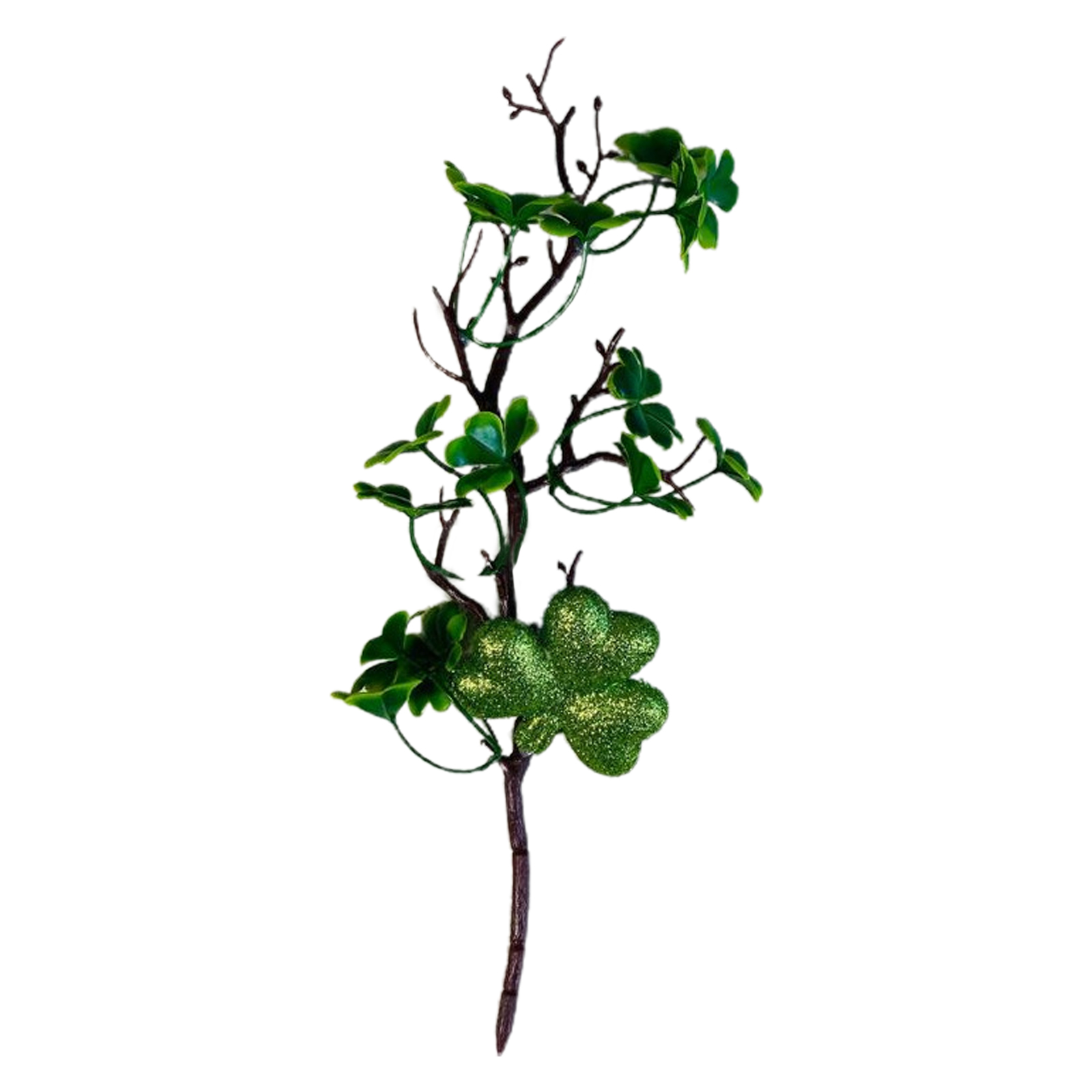 6 Künstliche Kleeblätter, Künstliche Klee-grünzweige, Naturgetreue Irische Pflanzen, Strauß Für Vase, Heimdekoration B
