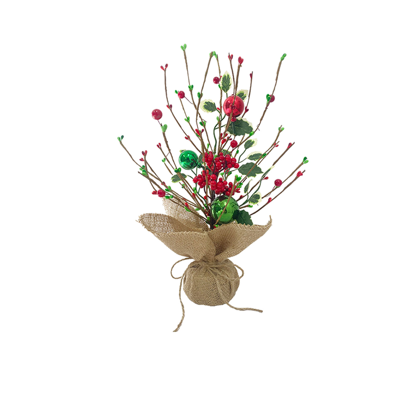 Künstlicher Weihnachtsbaum Aus Kiefernnadeln, Grüne Weihnachtspflanzendekoration, Künstlicher Weihnachtsbaum Aus Kiefernnadeln (stil B: Handgerollte Reiskugeln, Rote Beeren, Bunte Kugeln, Weihnachtsba