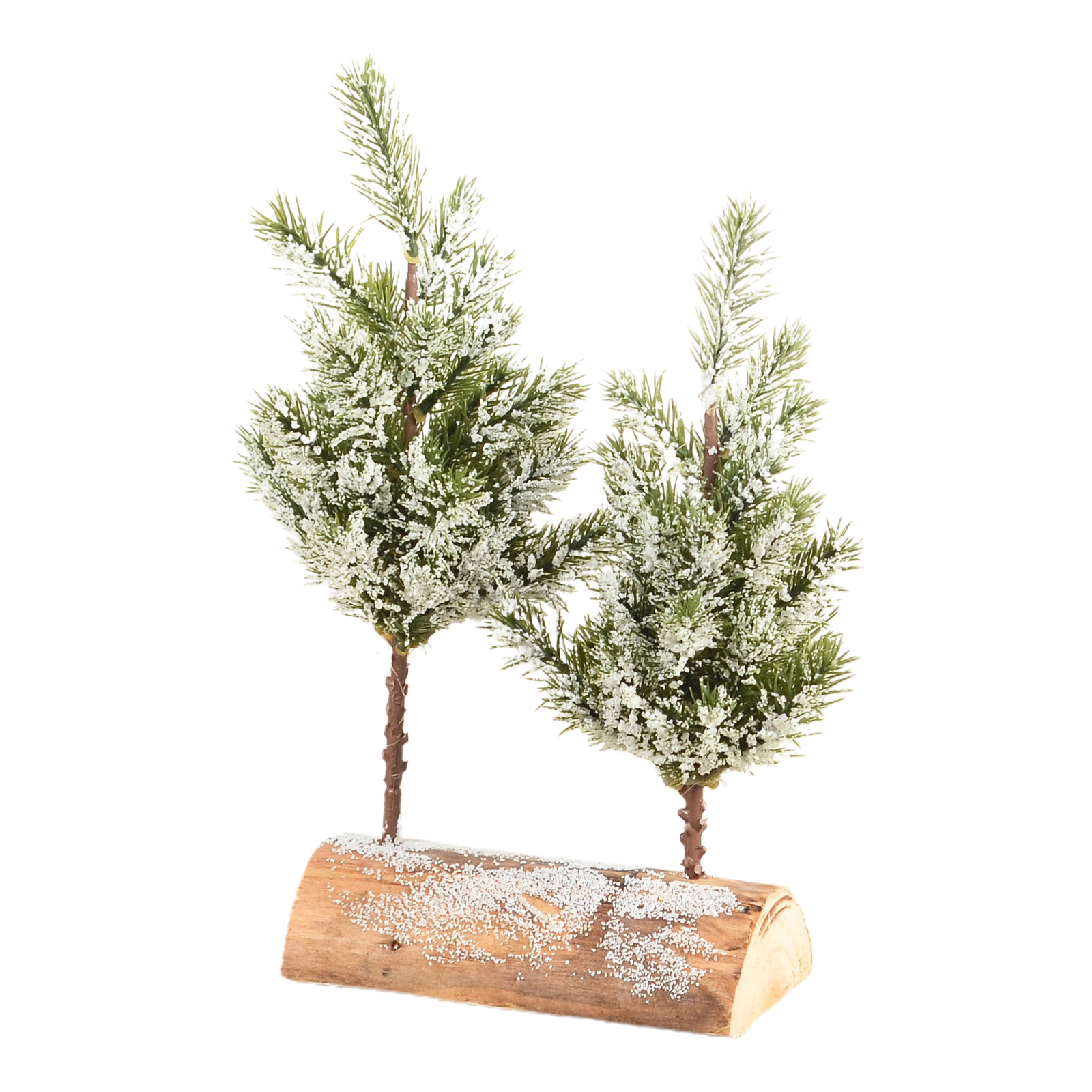 Künstlicher Grüner Büroweihnachtsbaum, Holzstumpf (zwei Bäume Unterschiedlicher Höhe)