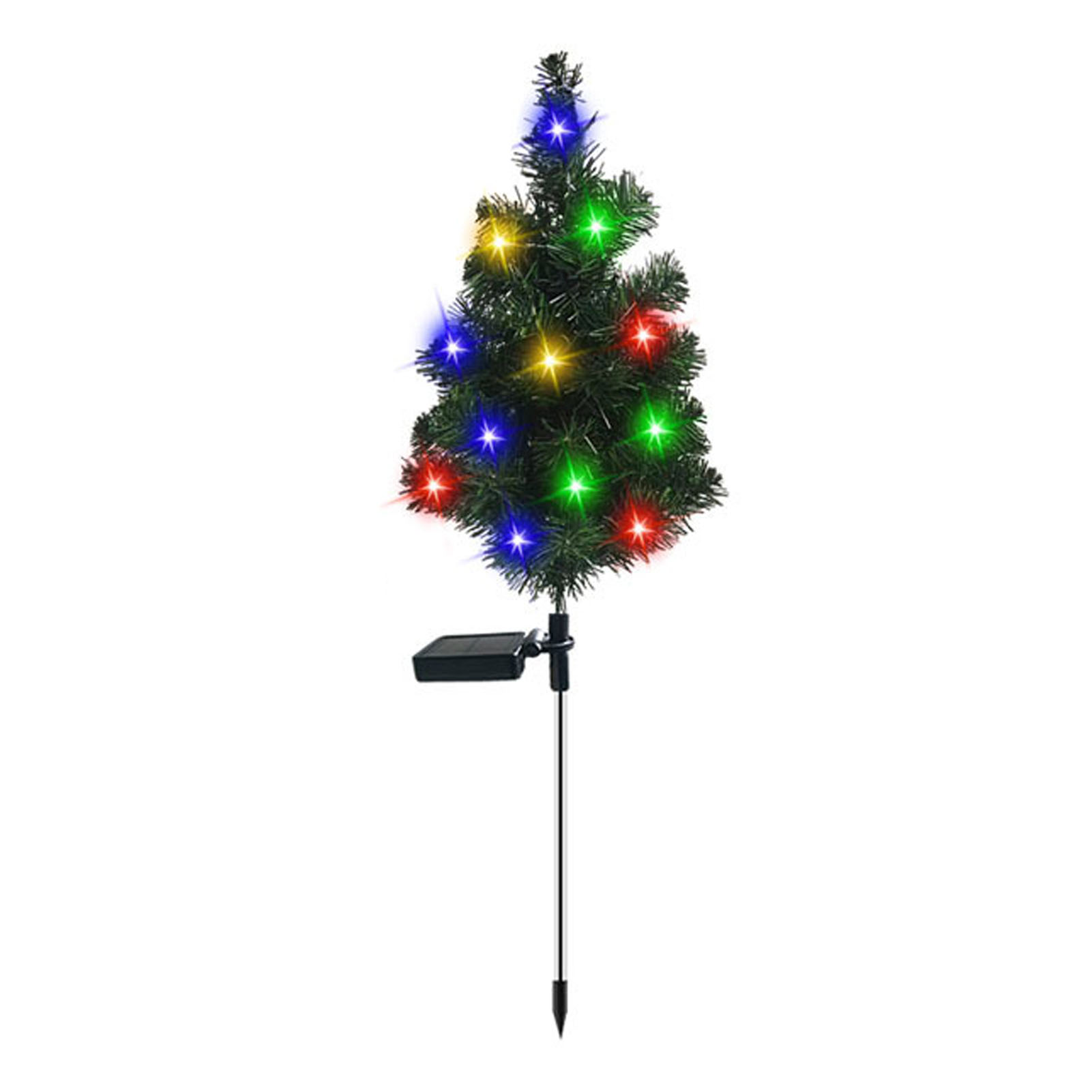 Solarbetriebene Gartenleuchte Für Den Weihnachtsbaum, Wasserdicht, Mehrfarbige Led Für Den Außenbereich, Ideal Für Garten, Hof Oder Landschaftsgestaltung.