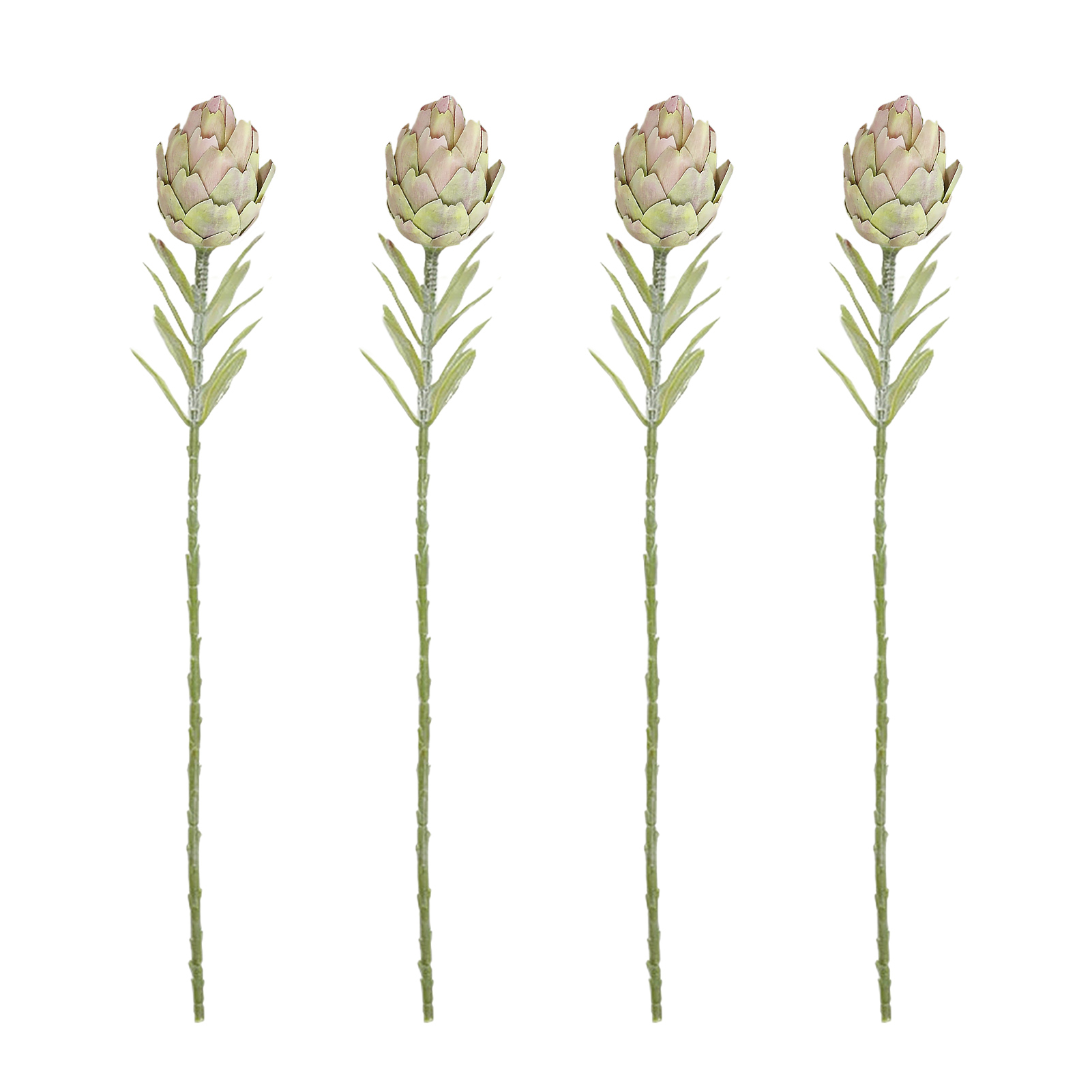 [4 Stiele Pro Portion Rosagrün] Künstliche Artischocke, Künstliche Pflanze Für Wohnzimmer-/eingangsbereichdekoration, Blumenarrangement, Künstliche Blume