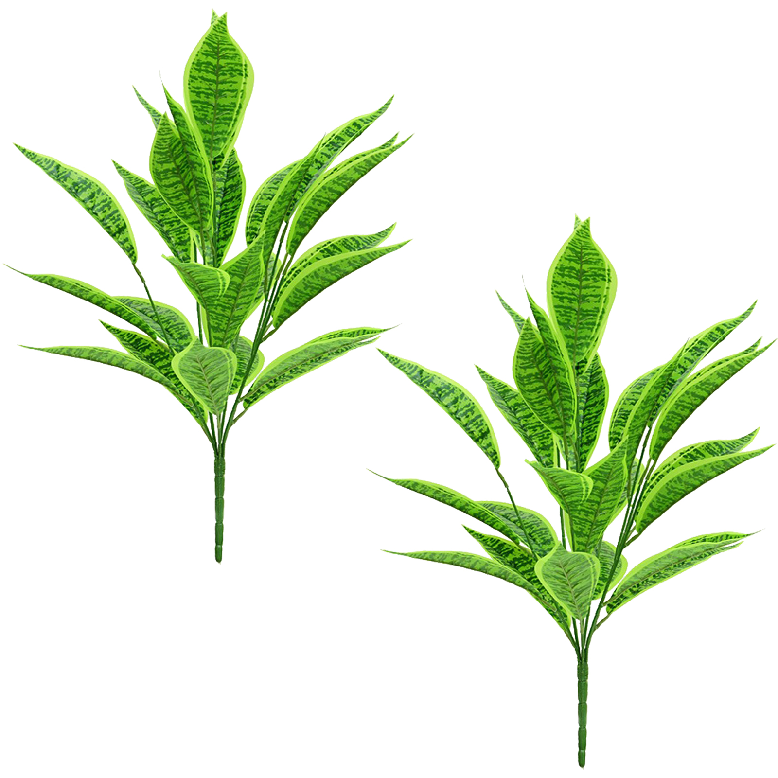 [7-armiger Tigerstängel Mit 26 Blättern] 2 Künstliche Pflanzen, Grüne Blätter, Künstliche Zierpflanze, Topfpflanze Für Die Gartengestaltung, Zimmerdekoration, Künstliche Blumendekoration Für Das Wohnz