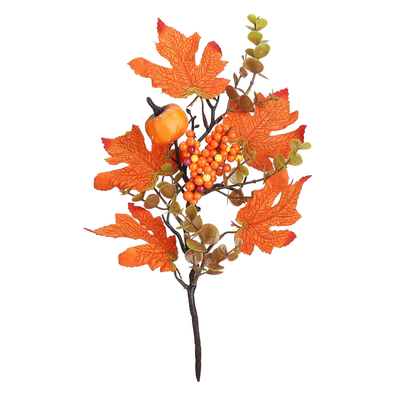 Künstliche Herbstzweige, Beeren-kürbiszweige Mit Ahornblättern Für Die Erntezeit, Den Herbst Und Thanksgiving (typ A)