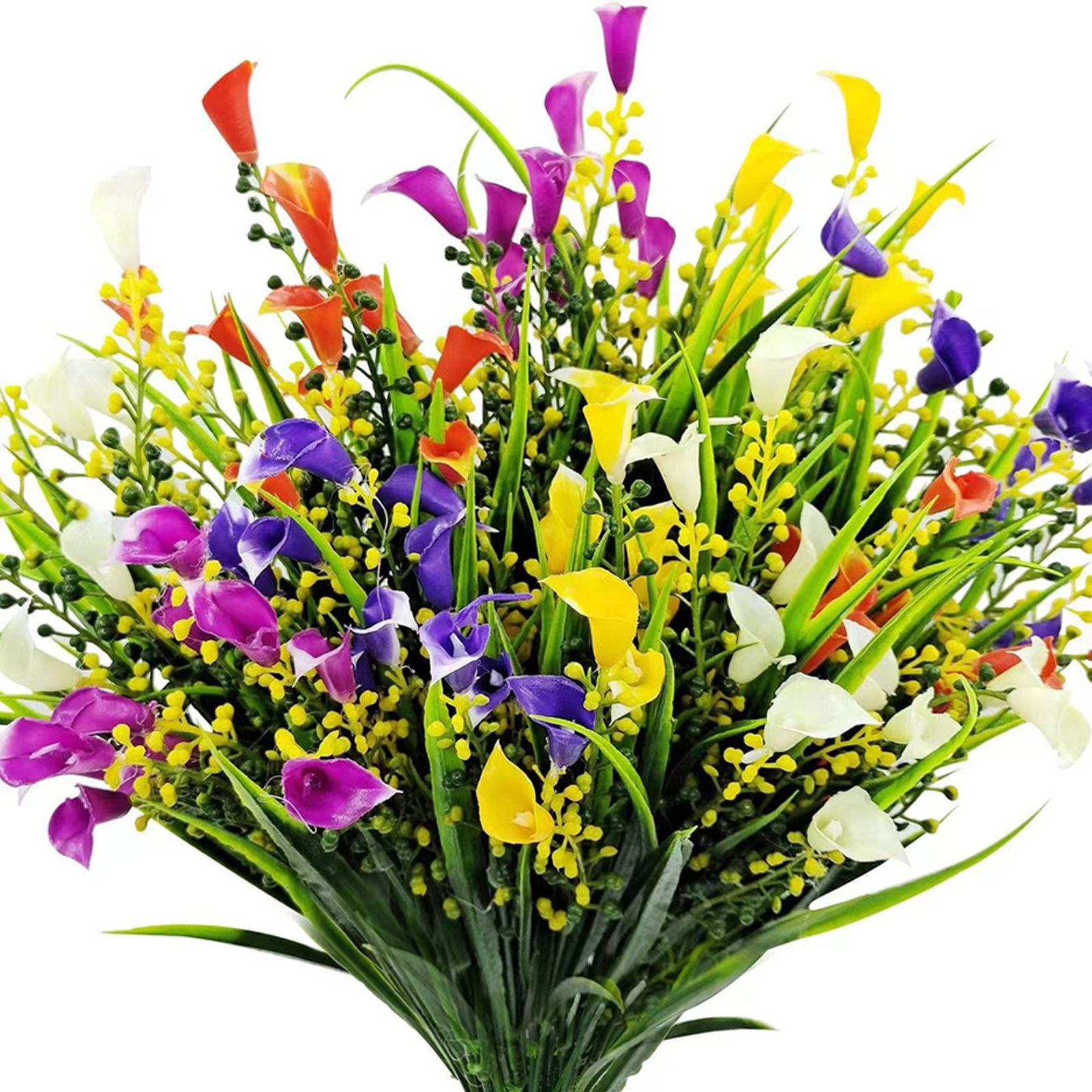 20 Künstliche Calla-lilien, Bunte Kunststoffblumen Für Die Dekoration Von Haus, Garten, Veranda Und Außenbereich