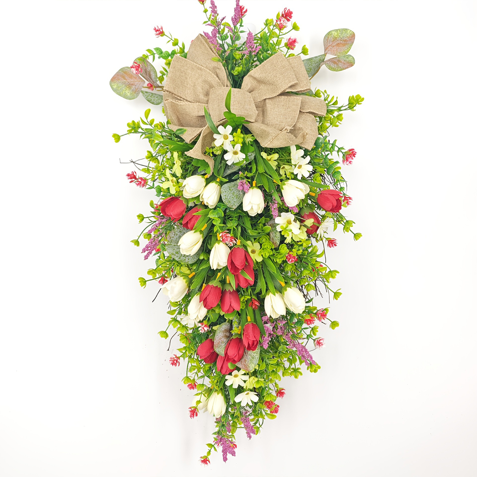 Künstliche Frühlingstulpe, 60 Cm, Hängedekoration Für Garten Und Tür.