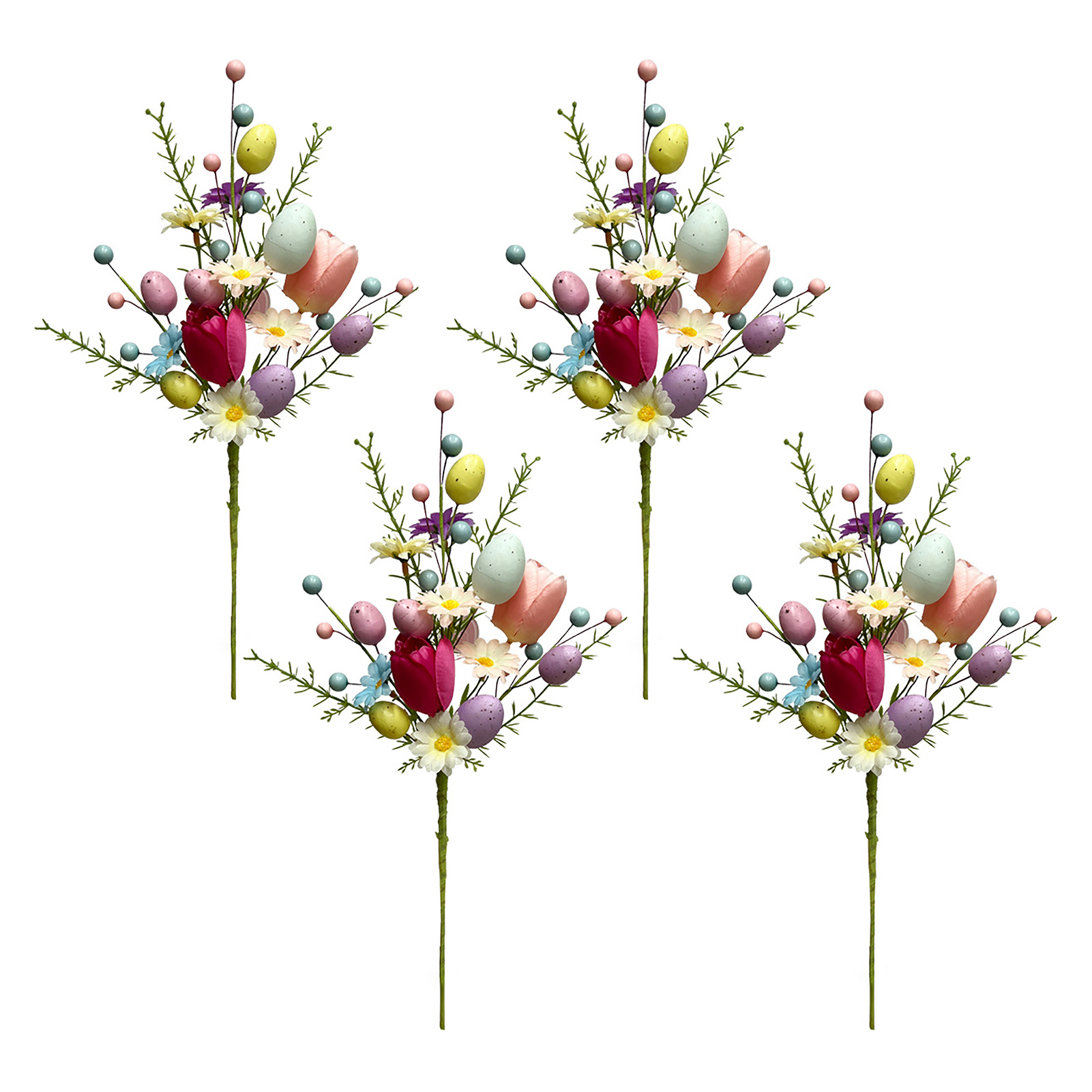 15,8 Zoll (ca. 40 Cm) Große Künstliche Osterblumen Mit Beeren, Eiern, Flexiblen Stahldrähten Und Zweigen Für Die Feiertage
