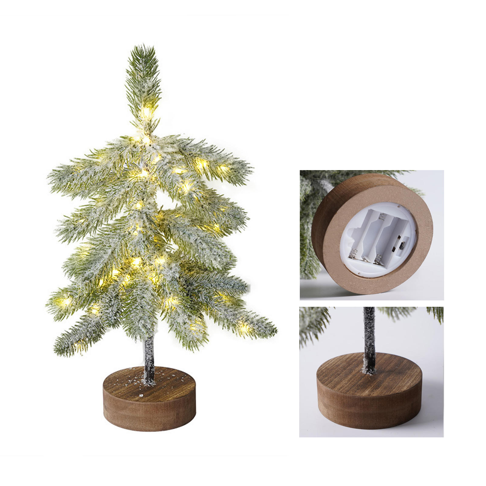 Led-beleuchteter Weihnachtsbaum (umgedrehte Tannennadeln, 3 Aa-batterien Erforderlich) – Dekoration Für Weihnachtsfeiern Und Events – Material: Abs