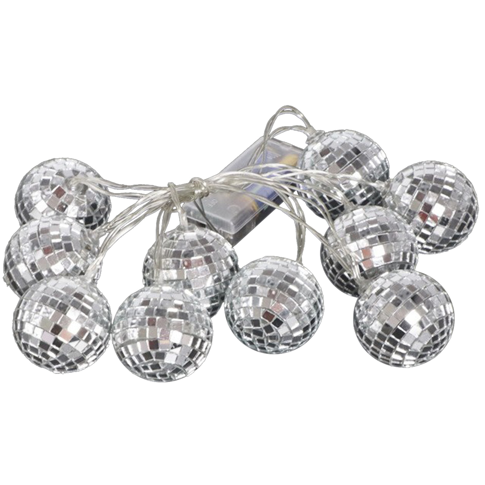 1,5 M Lange Lichterkette Mit 10 Spiegelkugeln, Wasserdicht, Led-diskokugeln, Mehrfarbig, Für Bars, Geburtstage, Feiertage Und Stimmungsvolle Dekoration