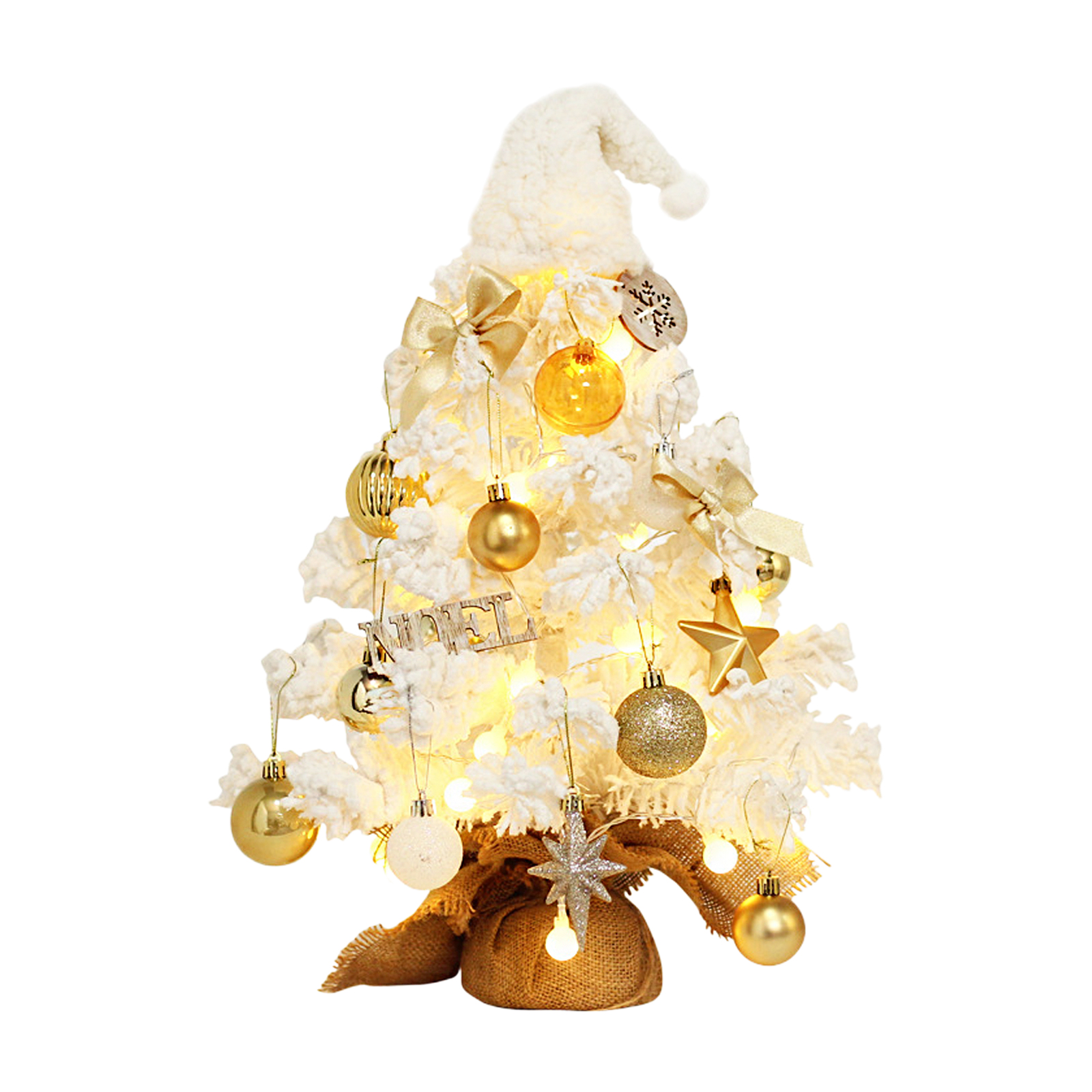 Mini-weihnachtsbaum Mit Lichterkette, Dekorative, Batteriebetriebene Künstliche Baumlampe Für Die Schlafzimmerdekoration, 50 Cm