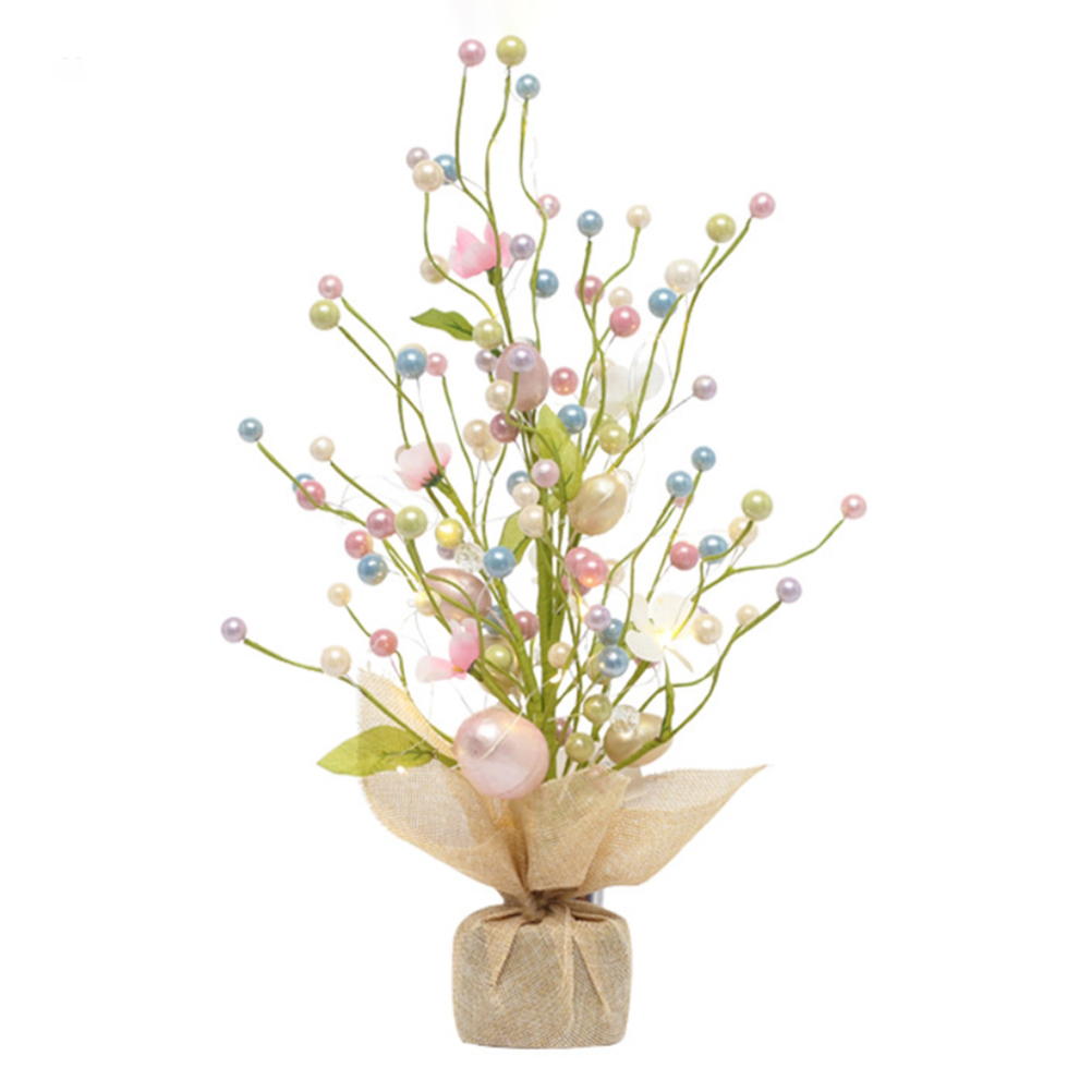 45 Cm Großer Ostereierbaum Mit Led-beleuchtung – Osterdekoration, Eierbaum, Bürodekoration, Einkaufszentrum-szene, Fotorequisite