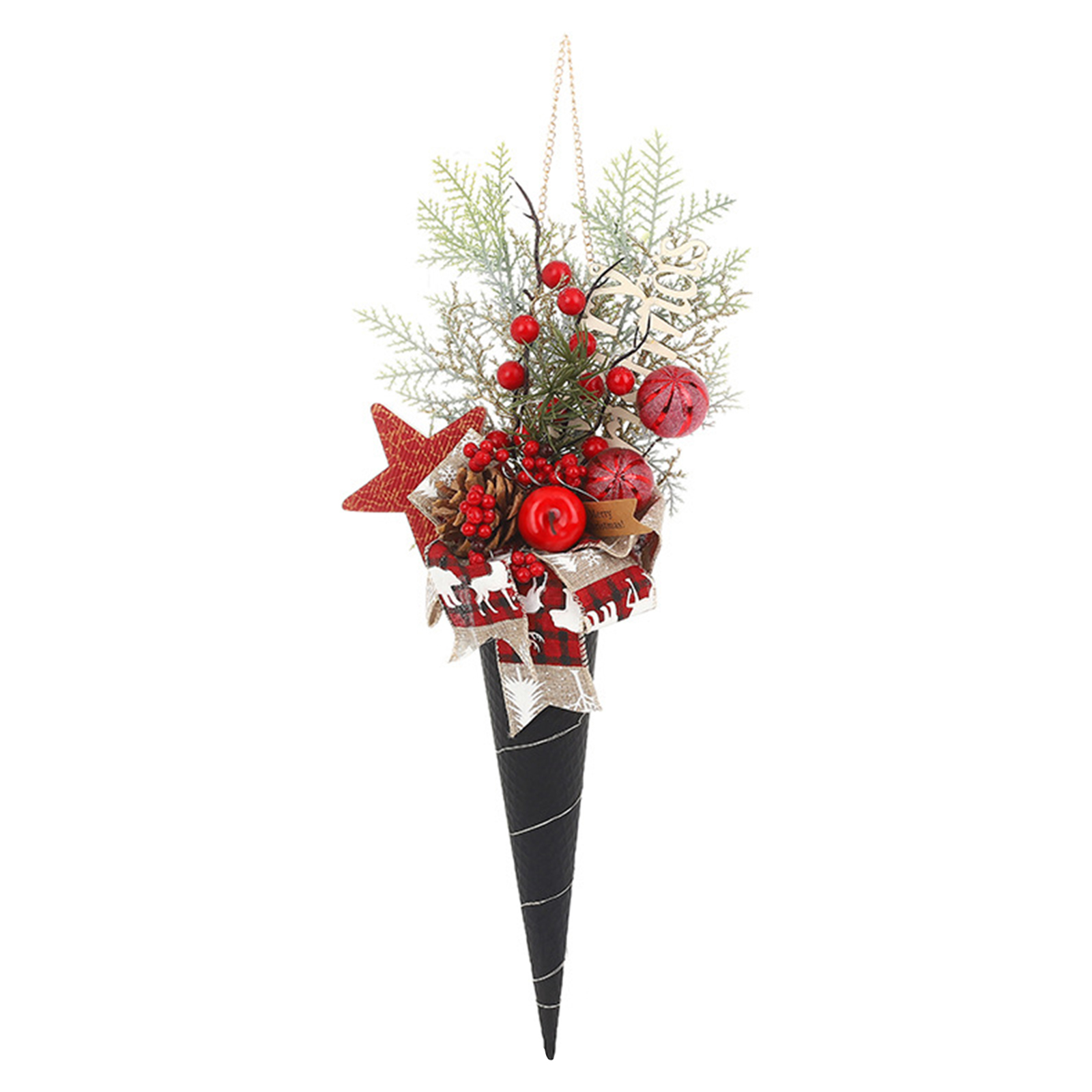 Stil 10: Led-wandleuchte In Form Einer Eistüte (17,7 Cm X 45,8 Cm), Tür- Oder Kaminsimsdekoration, Weihnachtsbeleuchtung