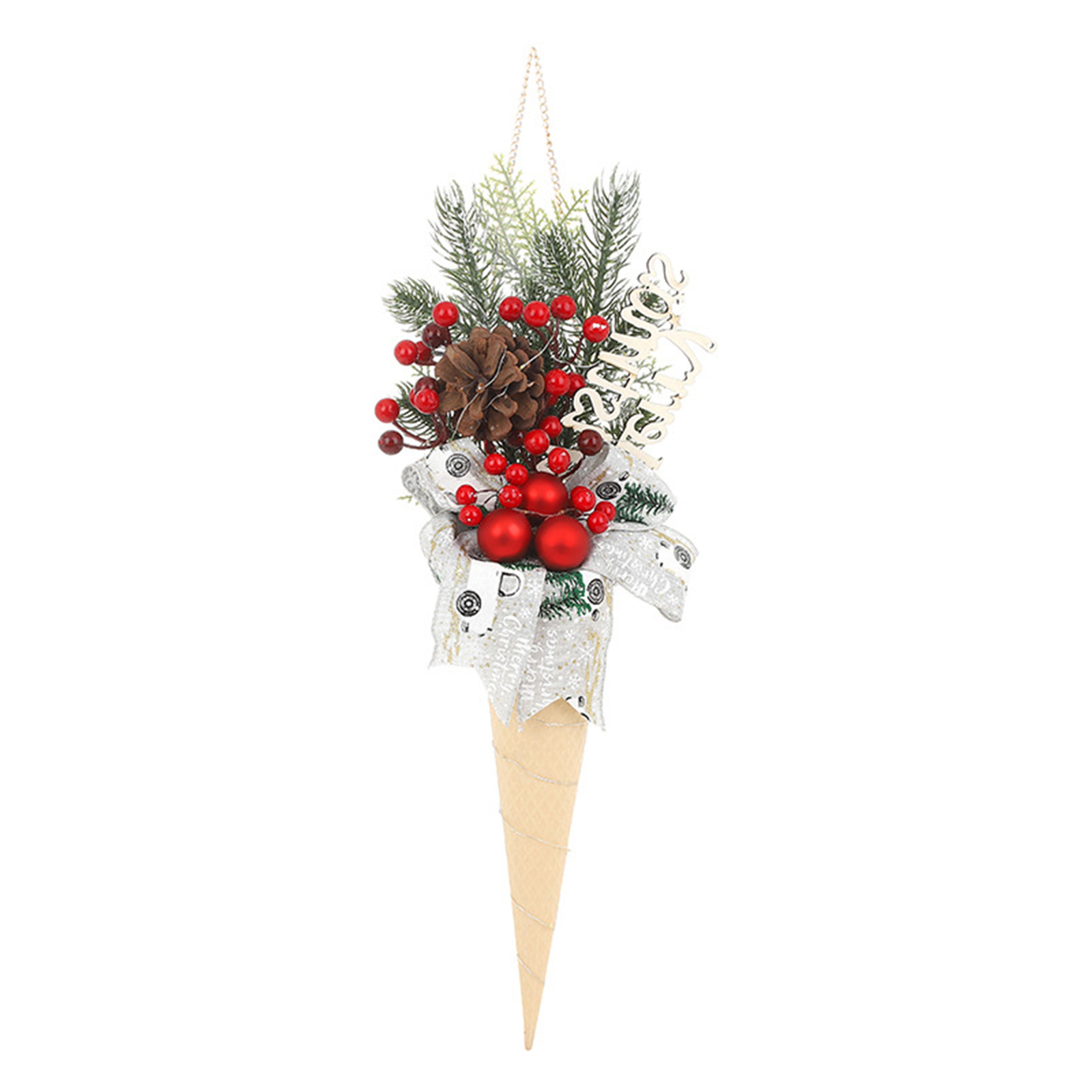 Stil 7: Wandleuchte In Form Einer Eistüte (17,7 Cm X 45,8 Cm), Led-beleuchtung, Tür- Oder Kamindekoration, Weihnachtsbeleuchtung