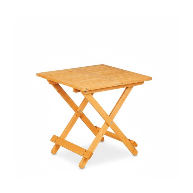 Relaxdays Klapptisch Aus Holz, Für Wohnzimmer, Balkon & Terrasse, Tragbar, Stabil, Beistelltisch Hbt: 50x50x50 Cm, Natur