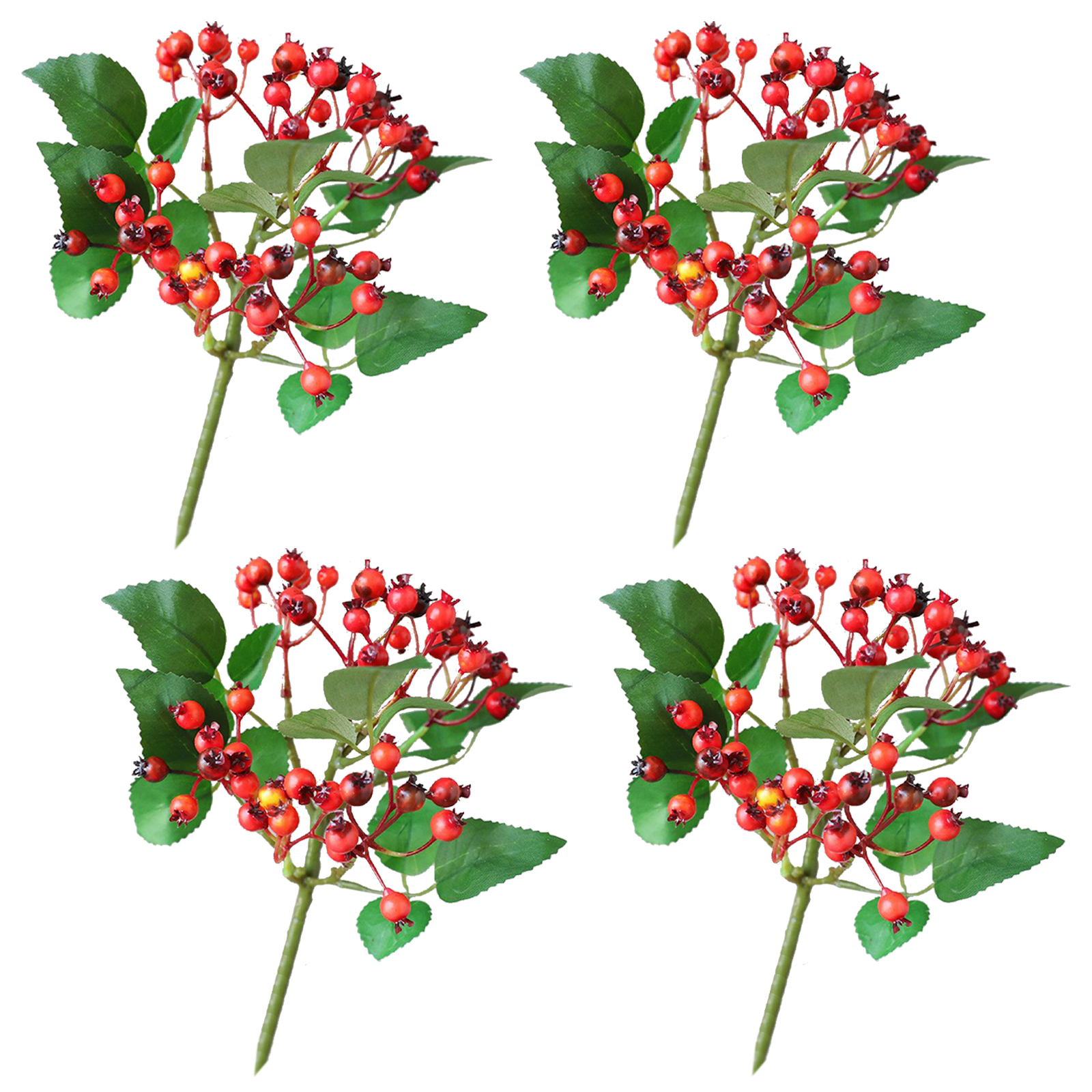 (4 Sträuße Pro Beutel. Preis Inkl. 0,3 Yuan Verpackungskosten) (orange) 4 Kleine Künstliche Früchte, Schaumstoffbeeren, Künstliche Blumen, Topfpflanzendekorationen, Weihnachtsdekorationen