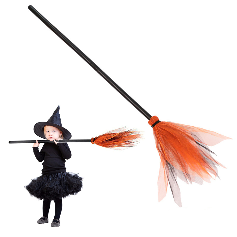 Hexenbesen Aus Plastik Für Halloween, Dekorationsaccessoire Für Kostümpartys.