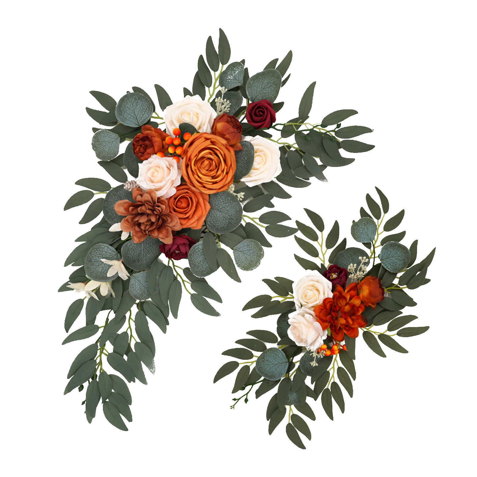 Künstliches Blumen-set Für Hochzeitsbögen, Künstliche Blumen Für Diy-party-, Zeremonien- Und Empfangshintergrunddekoration, Orange