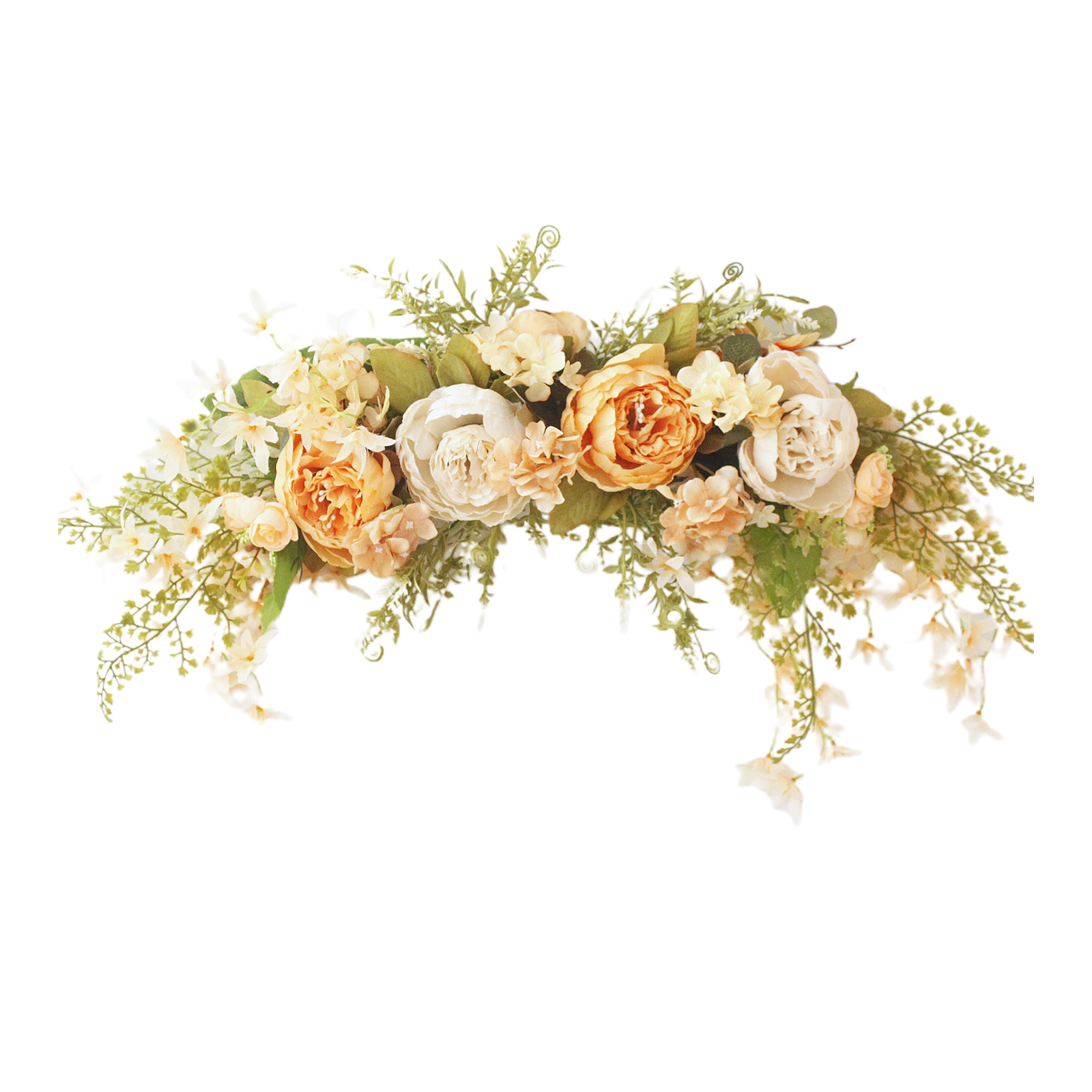 Künstlicher Blumengirlande, 75 Cm, Frühlingsdeko Für Hochzeiten, Tischdekoration, Türsturz, Party, Orange