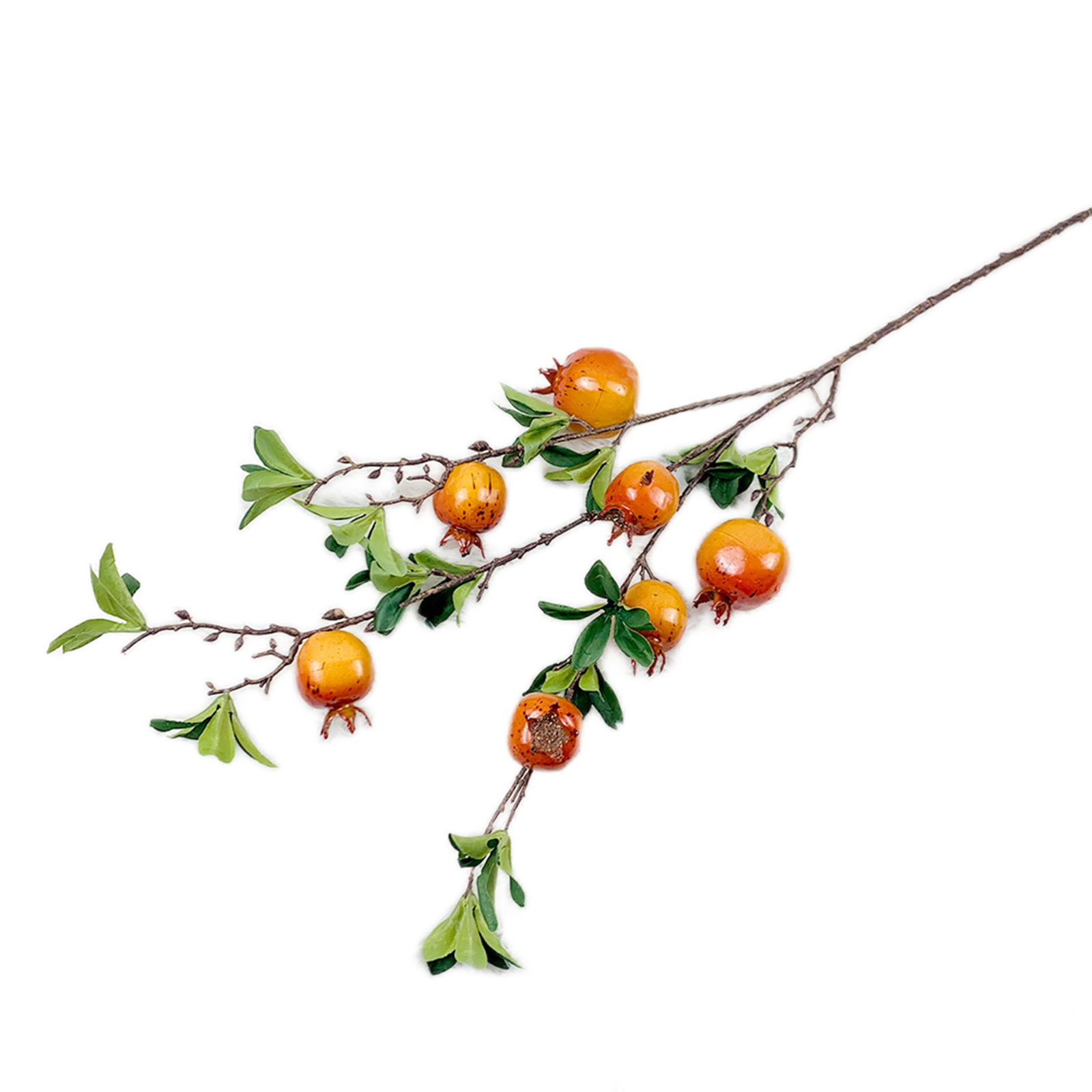 Künstlicher Granatapfelzweig, 92 Cm, 7 Köpfe, Realistisch Und Dekorativ, Wunderschöner Granatapfelstiel Für Zuhause, Orange Farbe.
