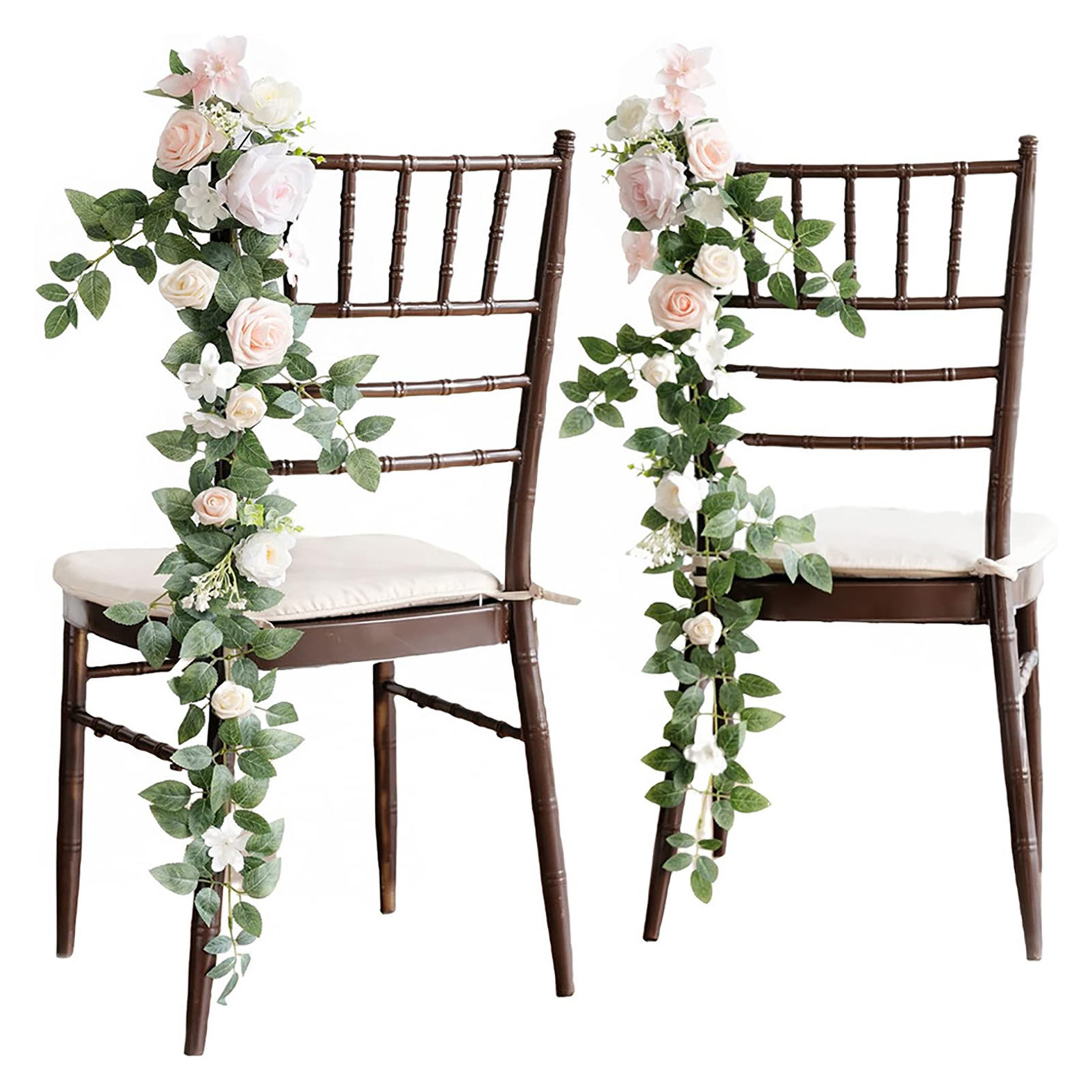 Blumenschmuck Für Die Trauung, Stuhldekoration, Blumenschmuck Für Den Traugang, Bankdekoration In Rosa
