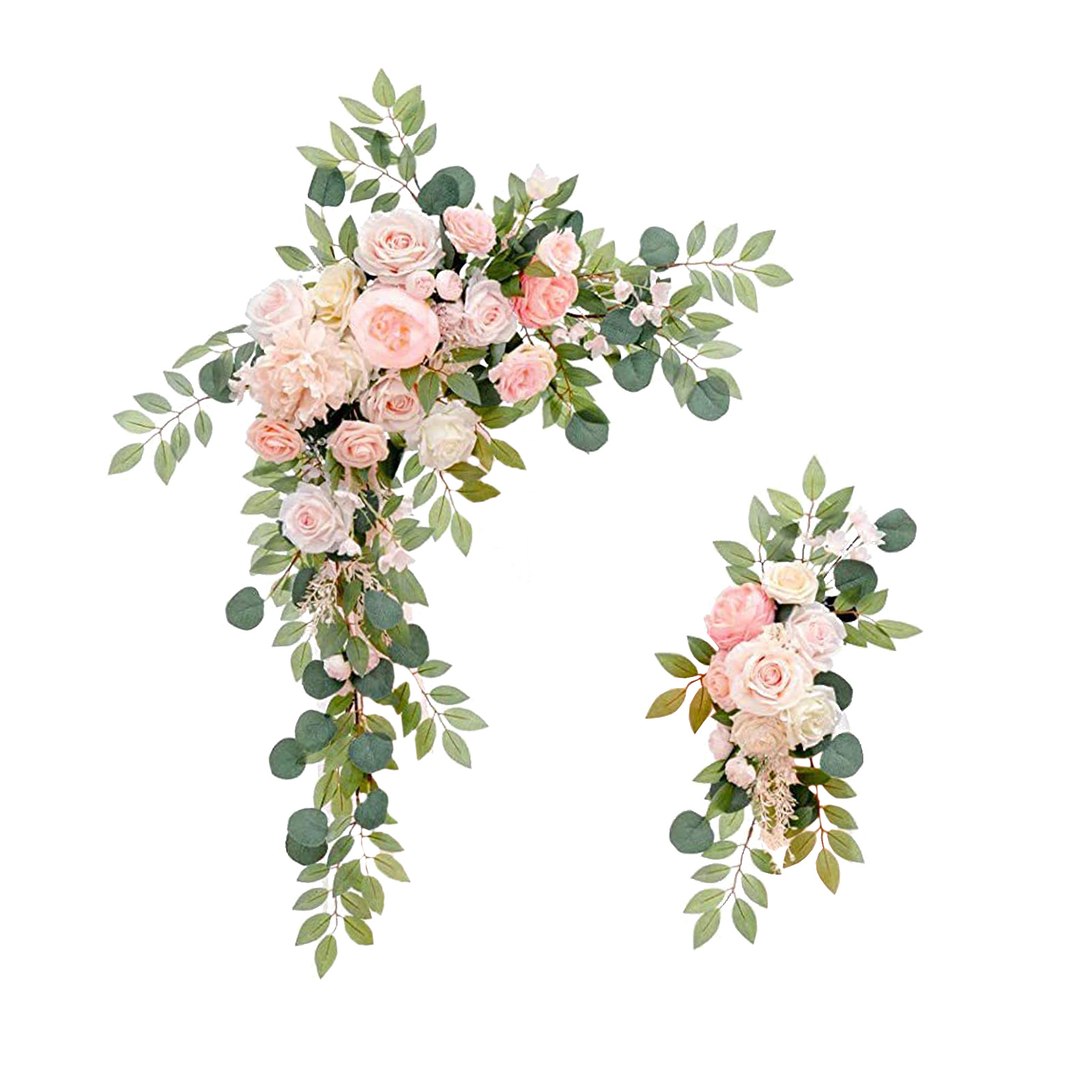 Blumenbogen-set Für Hochzeiten 70x50cm 50x25cm Künstliche Seidenblumengirlande Innen- Und Außendekoration Rosenstil 1