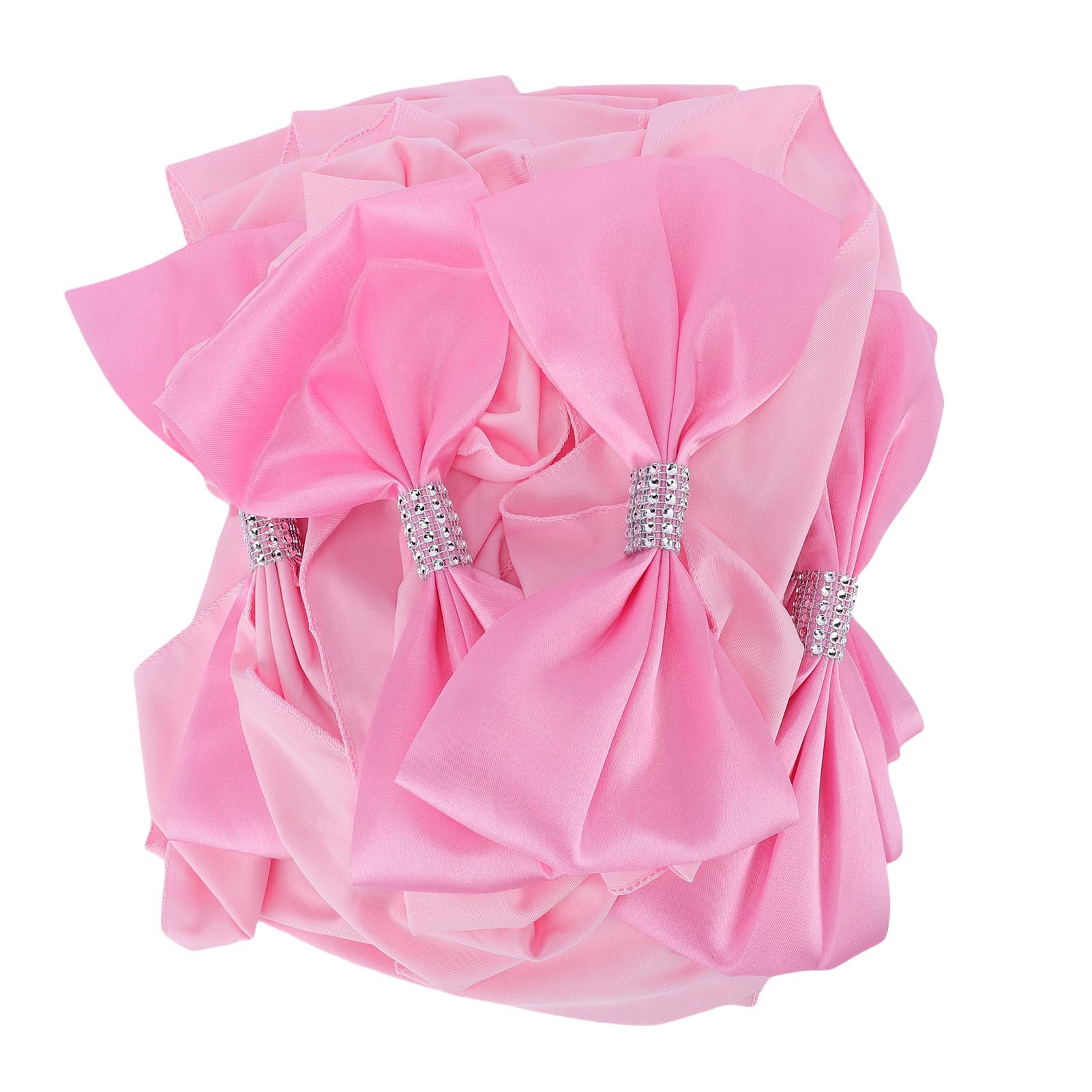 Set Aus 25 Rosafarbenen Stretch-stuhlschleifen Zur Dekoration Von Hochzeiten, Zeremonien, Empfängen Und Banketten.