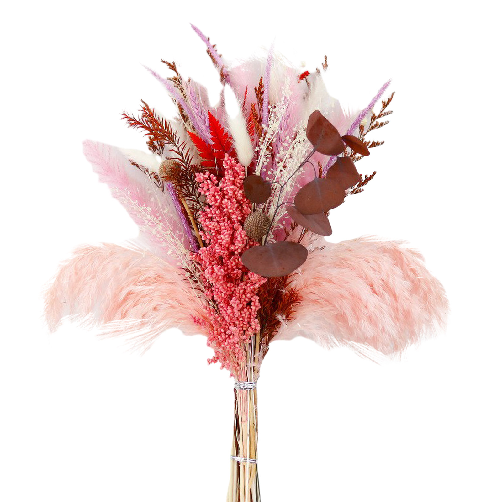 Pompasgras-sträuße, Rosa Trockenblumen, Bündel, Hasenschwanz-schilf, Künstliches Pompasgras Für Hochzeits- Und Tischdekorationen, Heimdekoration, Weihnachten, Rosa