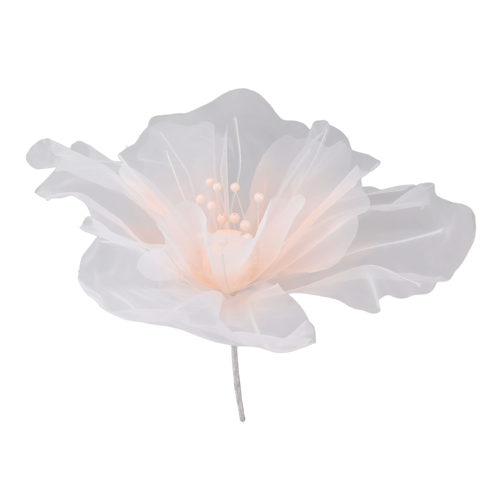 Gaze-blume Mit 50 Cm Durchmesser, In Sanften Und Leuchtenden Farben, Leicht Und Wiederverwendbar, Handgefertigt Aus Rosa Organza Für Hochzeits- Und Familienfotografie.