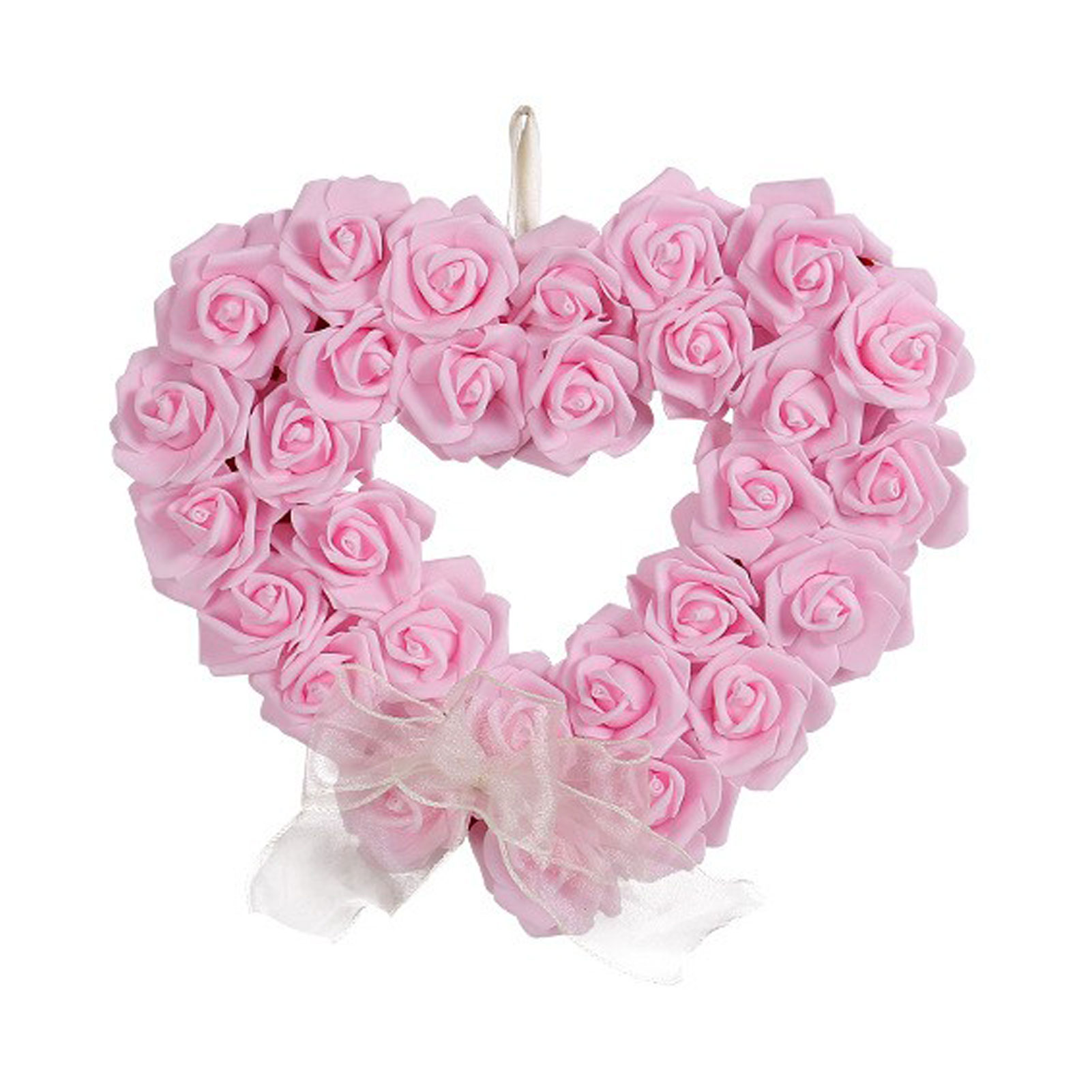 Herzförmiger Kranz, Romantische Und Leuchtende Künstliche Rose, Ideal Für Die Dekoration Von Hochzeiten Im Freien.