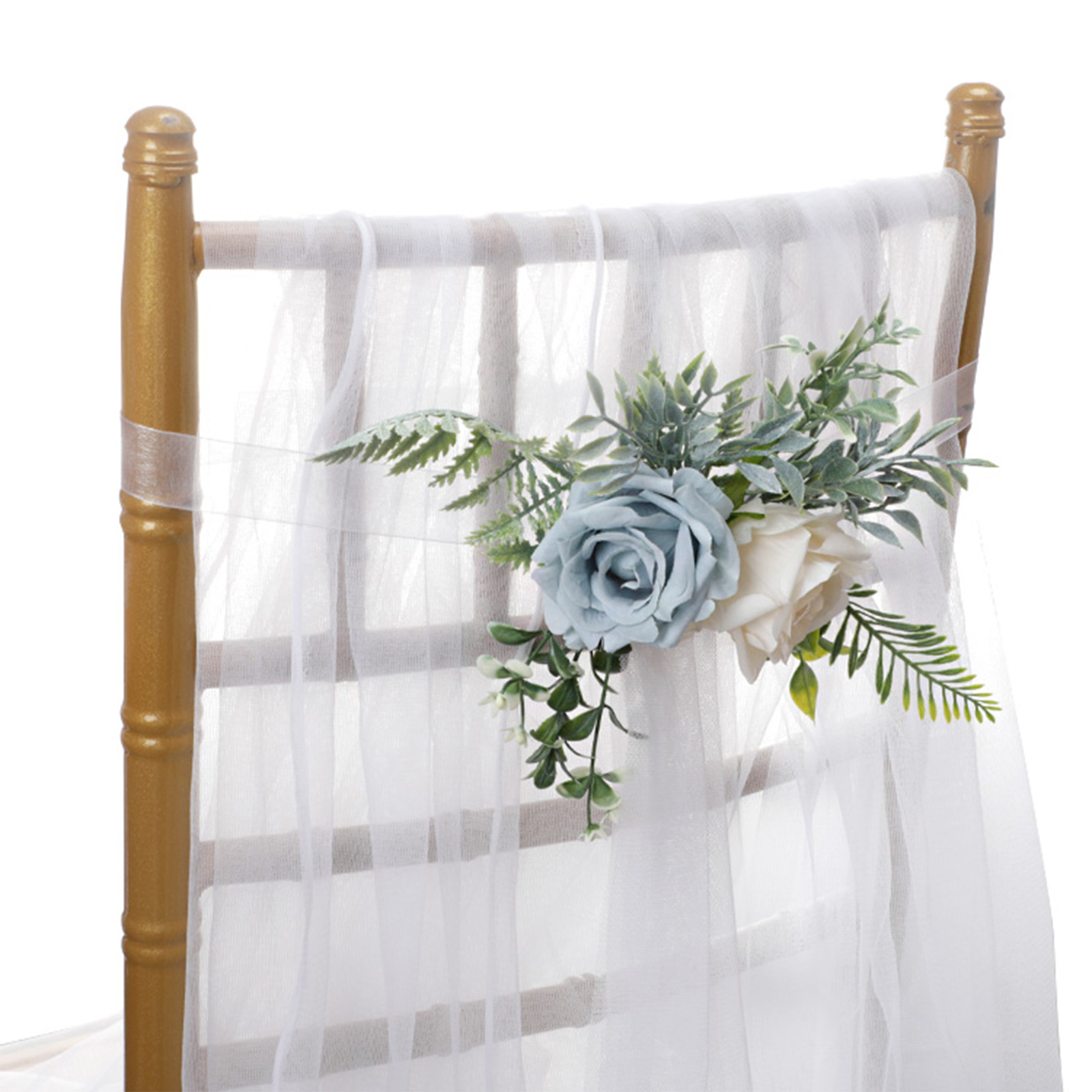 8 Hochzeitsstuhldekorationen, Naturgetreue Rosenblüten Aus Kunststoff, Stuhllehnenverzierung, 60 Cm Langes Band, Rosa