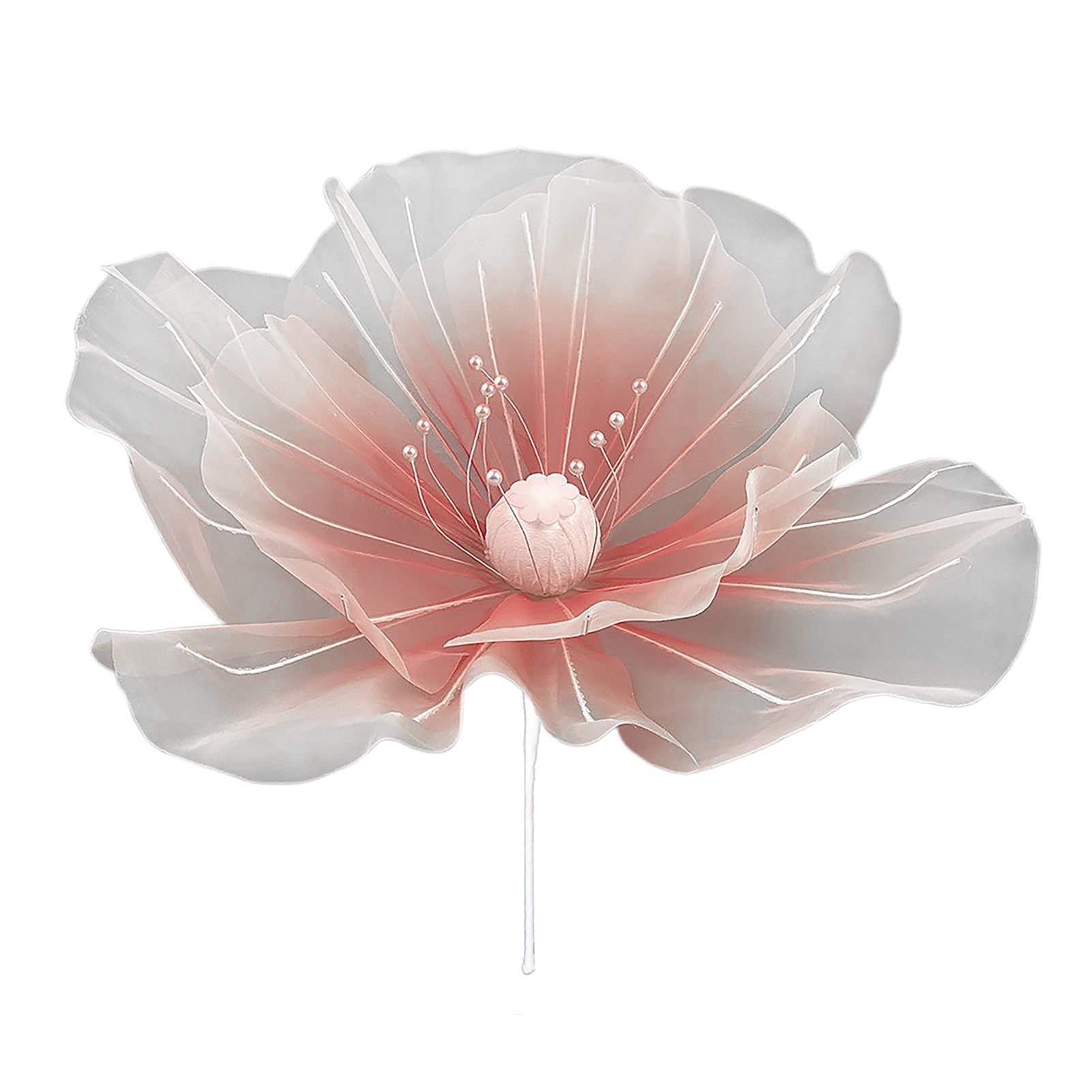 Künstliche Blume Aus Hautfarbenem Seidengewebe, Dekoration Für Hochzeiten Im Freien, Große, Exquisite, Faltbare Künstliche Blume