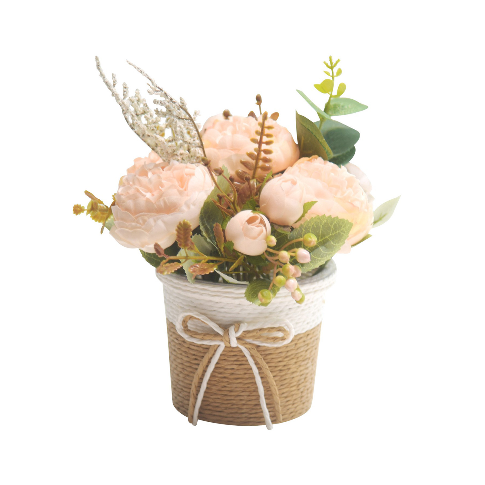 Künstliche Rosa Koreanische Pfingstrose Mit 141 Blütenblättern, Topfpflanze, Bürodekoration, Foto-requisite, Wohndekoration, Künstliche Blume Für Schlafzimmer, Wohnzimmer, Esstisch, Blumenarrangement