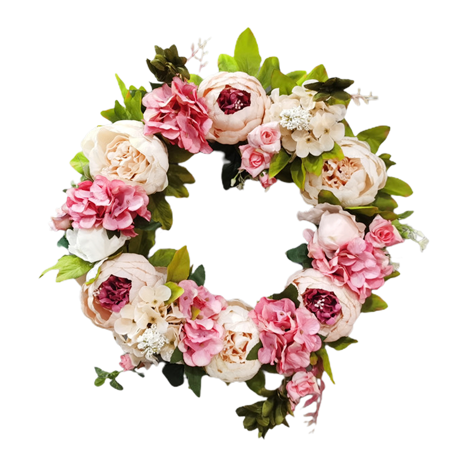 Künstlicher Pfingstrosenkranz, Türkranz Aus Kunstblumen, Rosa, Für Haustür, Hochzeit, Wanddekoration, Heimdekoration