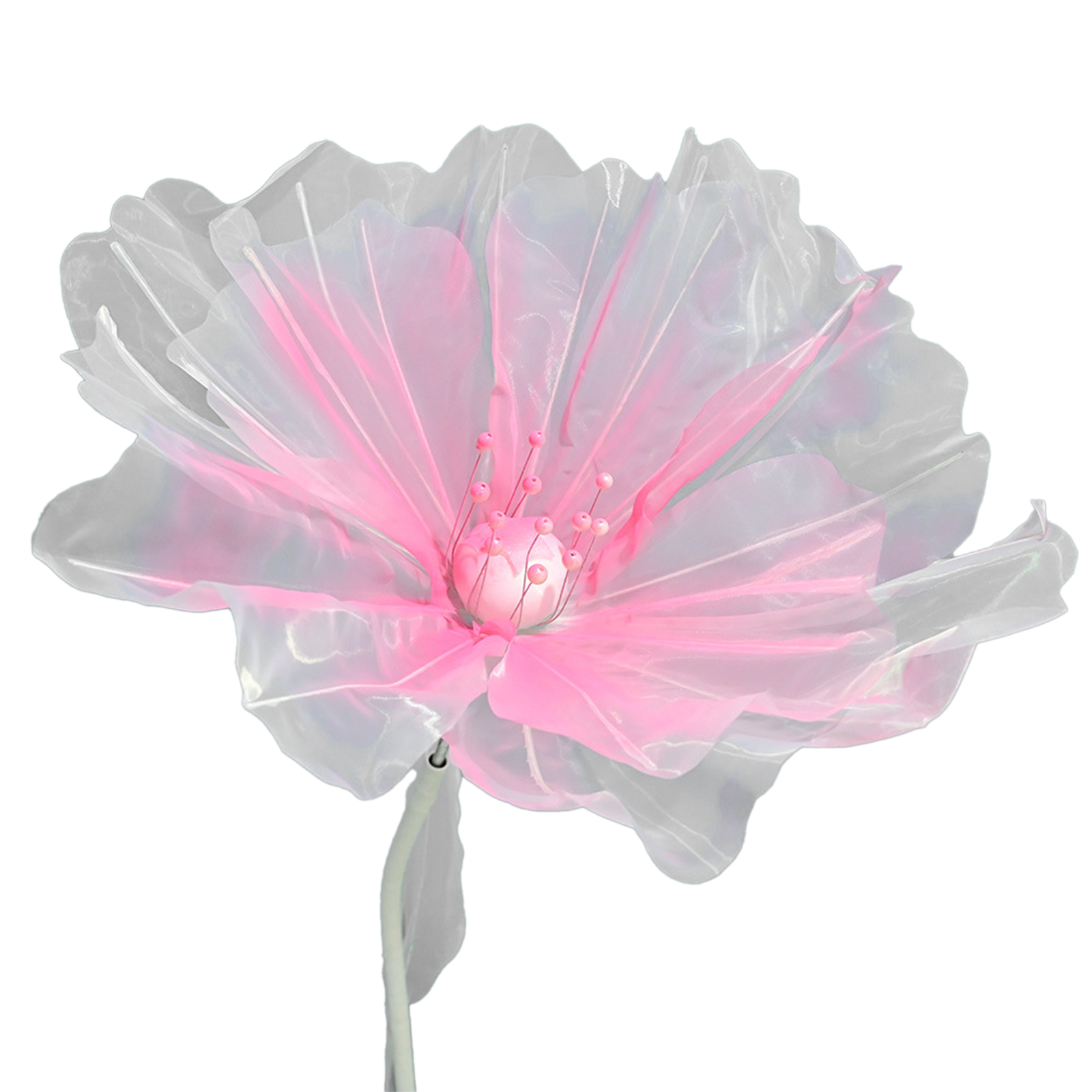Organza-blumen-dekoration 50 Cm Multifunktionale Verstellbare Elegante Künstliche Organza-blume Für Die Fotografie