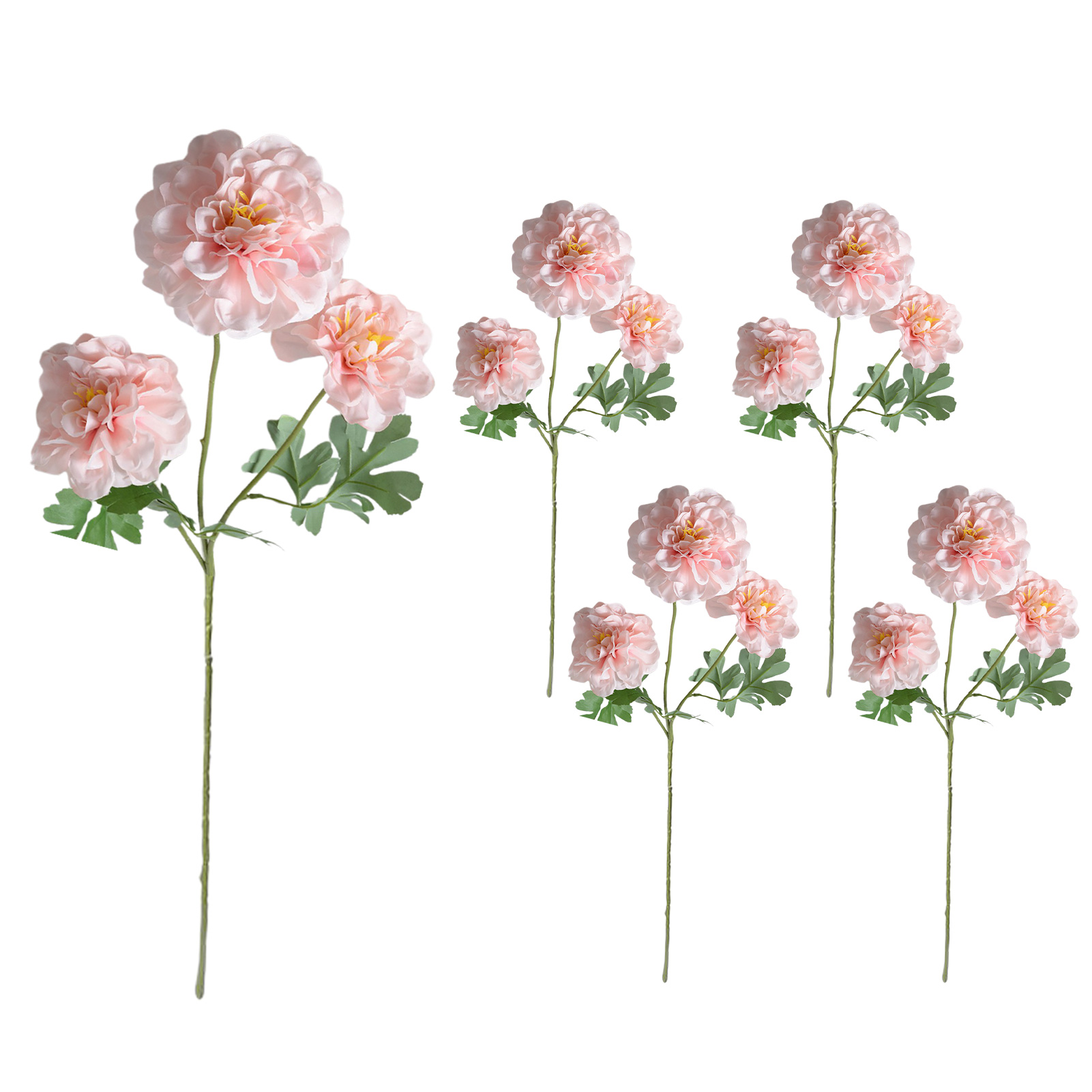 Zusammengeklappt Nur 40 Cm Lang. 【rosa】set Mit 5 Künstlichen Geranien Zur Dekoration Des Wohnzimmertisches.