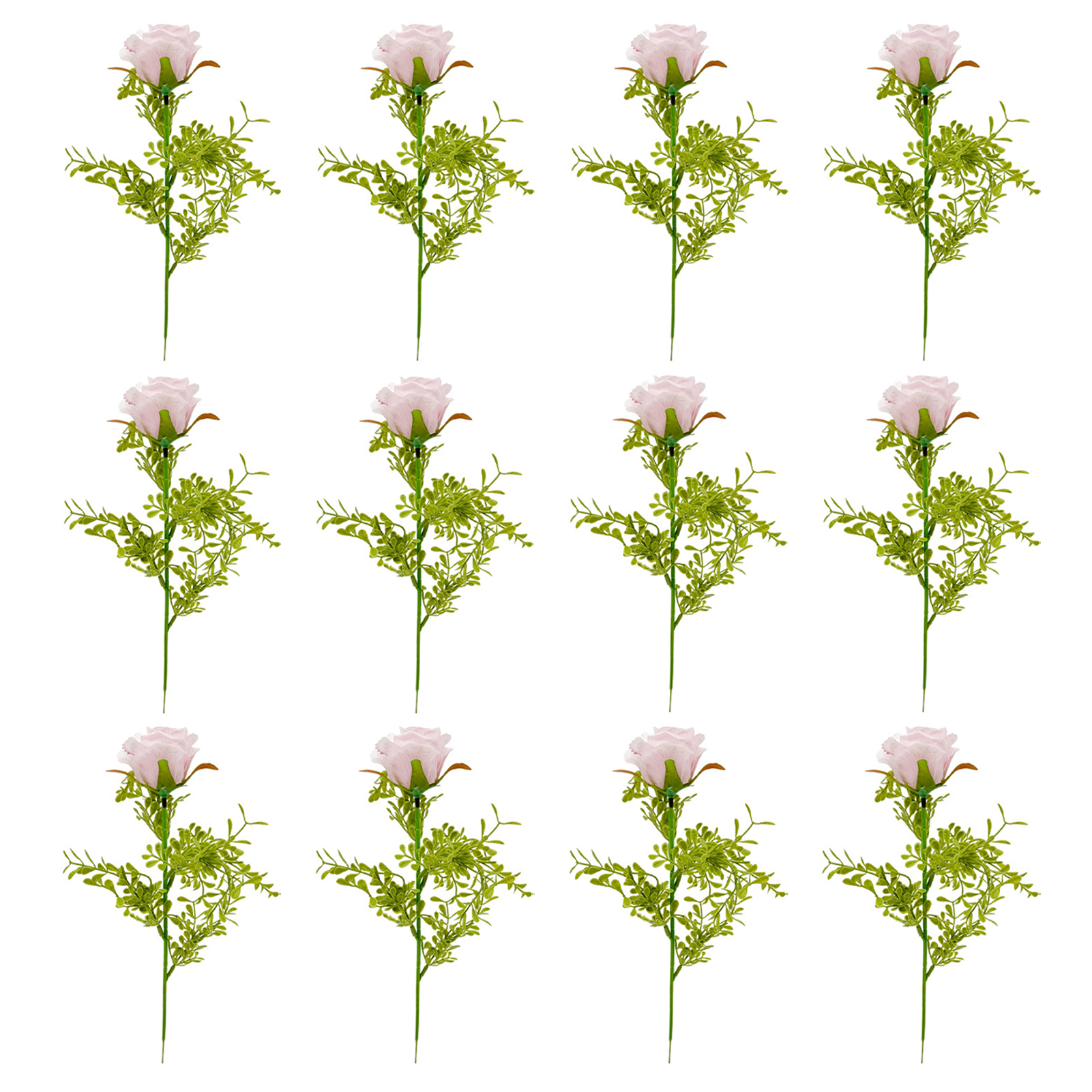 [vergissmeinnicht-rosen-serie (einzelstielig), K-stil, Kirschrosa] 12 Künstliche, Einzelnstielige Rosen, Accessoires Für Florale Arrangements In Innenräumen