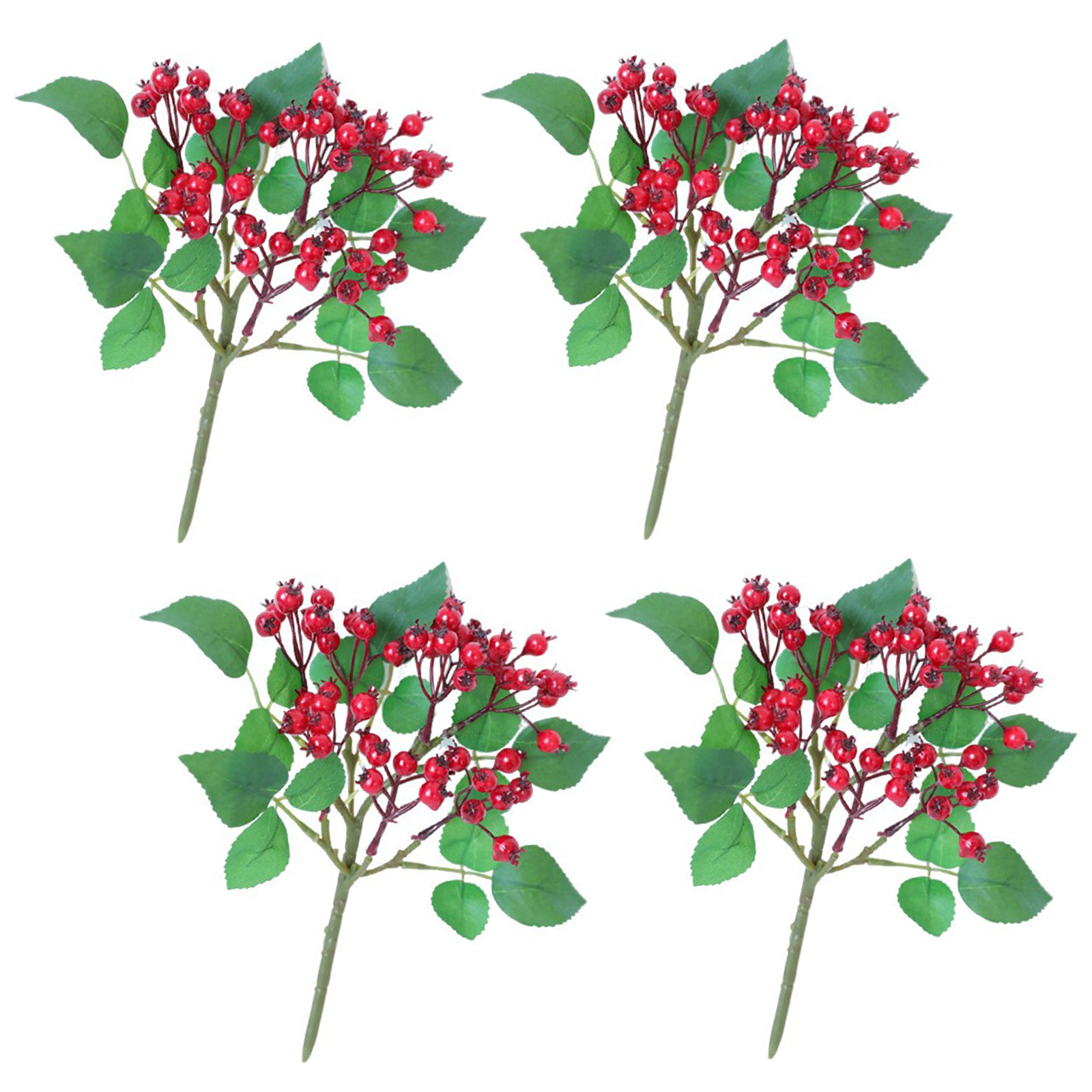 (4 Sträuße Pro Beutel. Preis Inkl. 0,3 Yuan Verpackungsgebühr) (groß Rot) 4 Künstliche Früchte, Kleine Größe, Schaumstoffbeeren, Künstliche Blumen, Topfpflanzendekorationen, Weihnachtsdekorationen