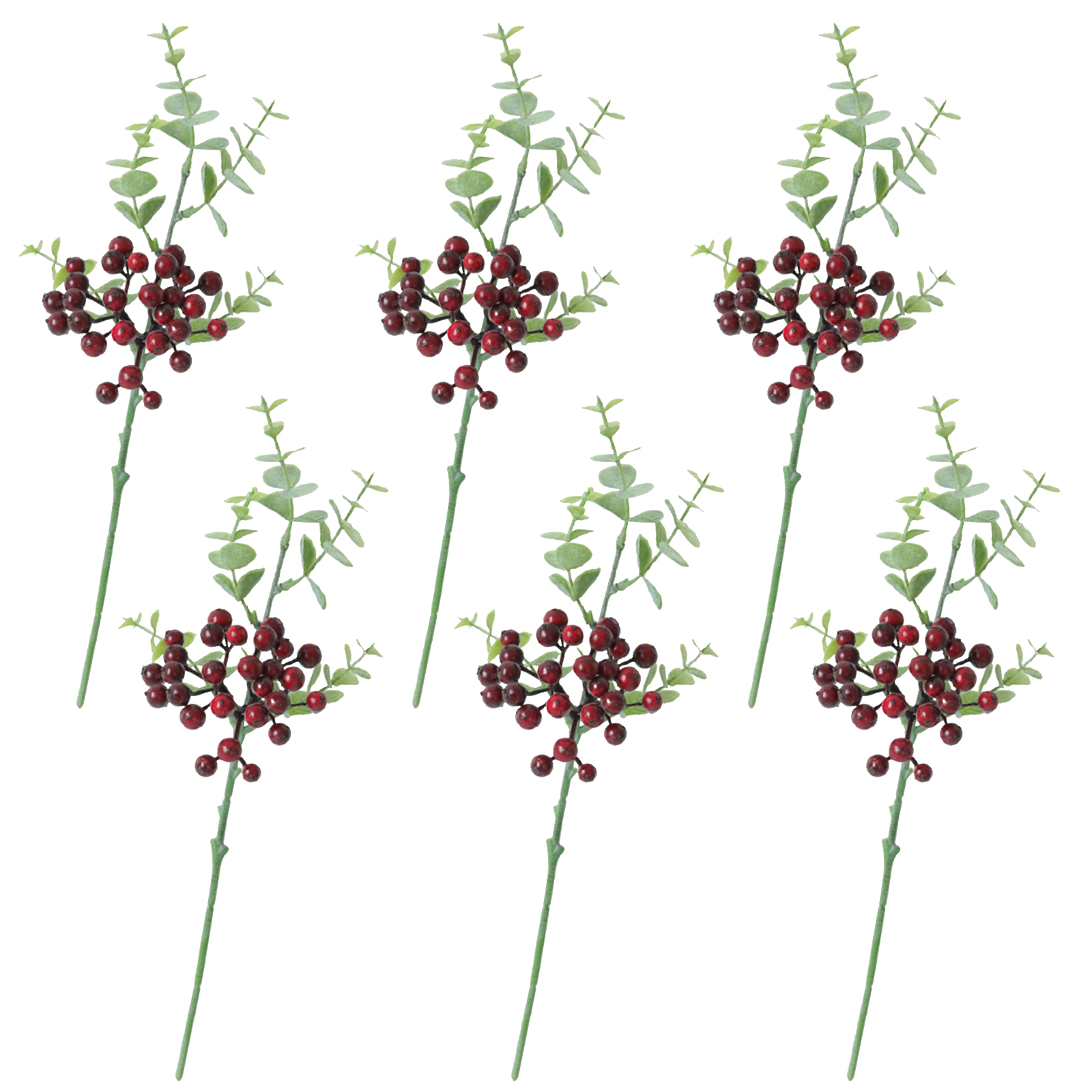 (6 Beeren Pro Beutel. Preis Inkl. 0,3 Yuan Verpackungskosten) (rot) 6 Künstliche Eukalyptusbeeren, Glücksfrüchte, Dekorativer Strauß Kleiner Beeren