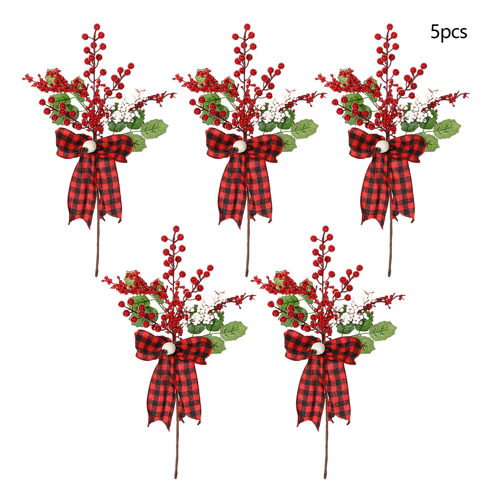 (auf Weniger Als 35 Cm Biegen, Blätter Einziehen) 5 Künstliche Weihnachtszweige, Heimdekoration, Künstliche Rote Beeren, Knotenförmige Zweige, Fensterdekoration, 60 Cm Kiefernzweige (knoten Und Gemisc