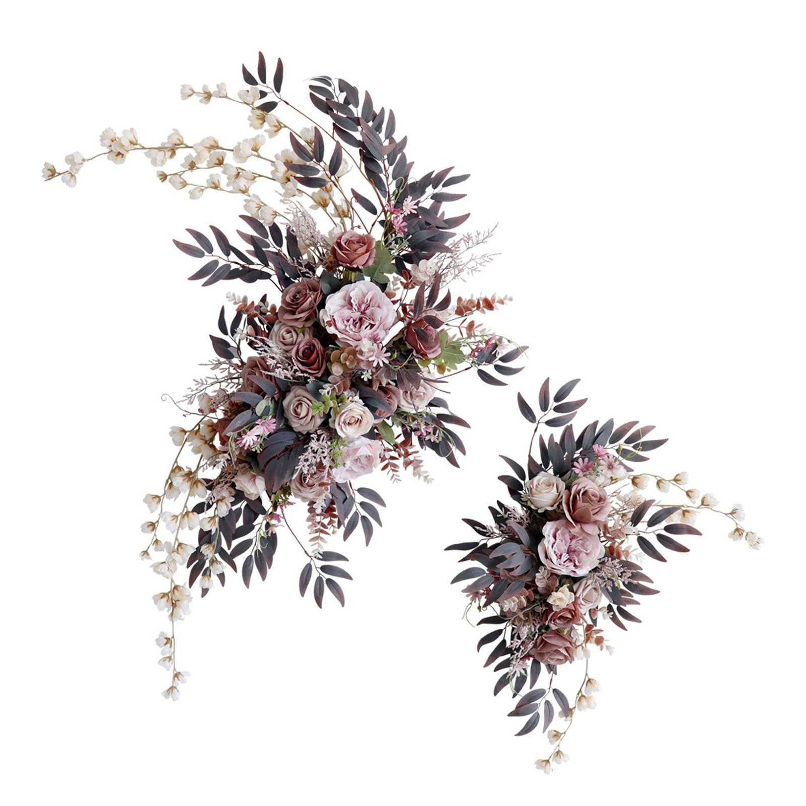(rosen-mokka-rotbohnenpaste) Große Blüte 100 X 80 Cm, Kleine Blüte 60 X 40 Cm. Blume Für Torbögen, Blume Für Willkommensschilder, Künstliche Blume, Bühnendekoration, Eckblume, Requisite Für Hochzeitsf