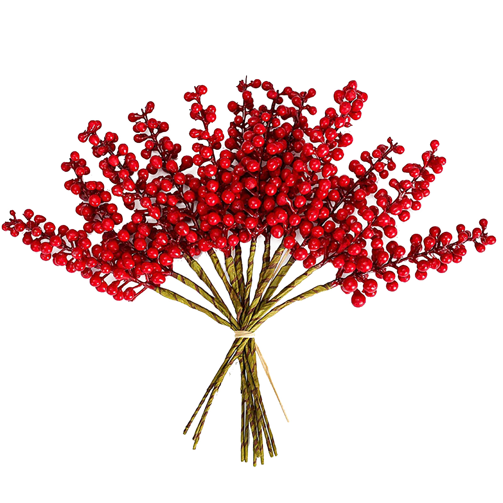 12 Kleine Künstliche Rote Fruchtsträuße Aus Schaumstoff, Accessoires Für Büro-blumenarrangements (rot)