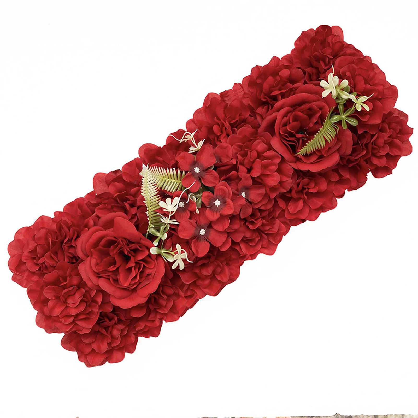 Blumenbogen Für Die Hochzeit, Rote Künstliche Blumenwand Als Hintergrunddekoration Für Zeremonie, Empfang Und Party