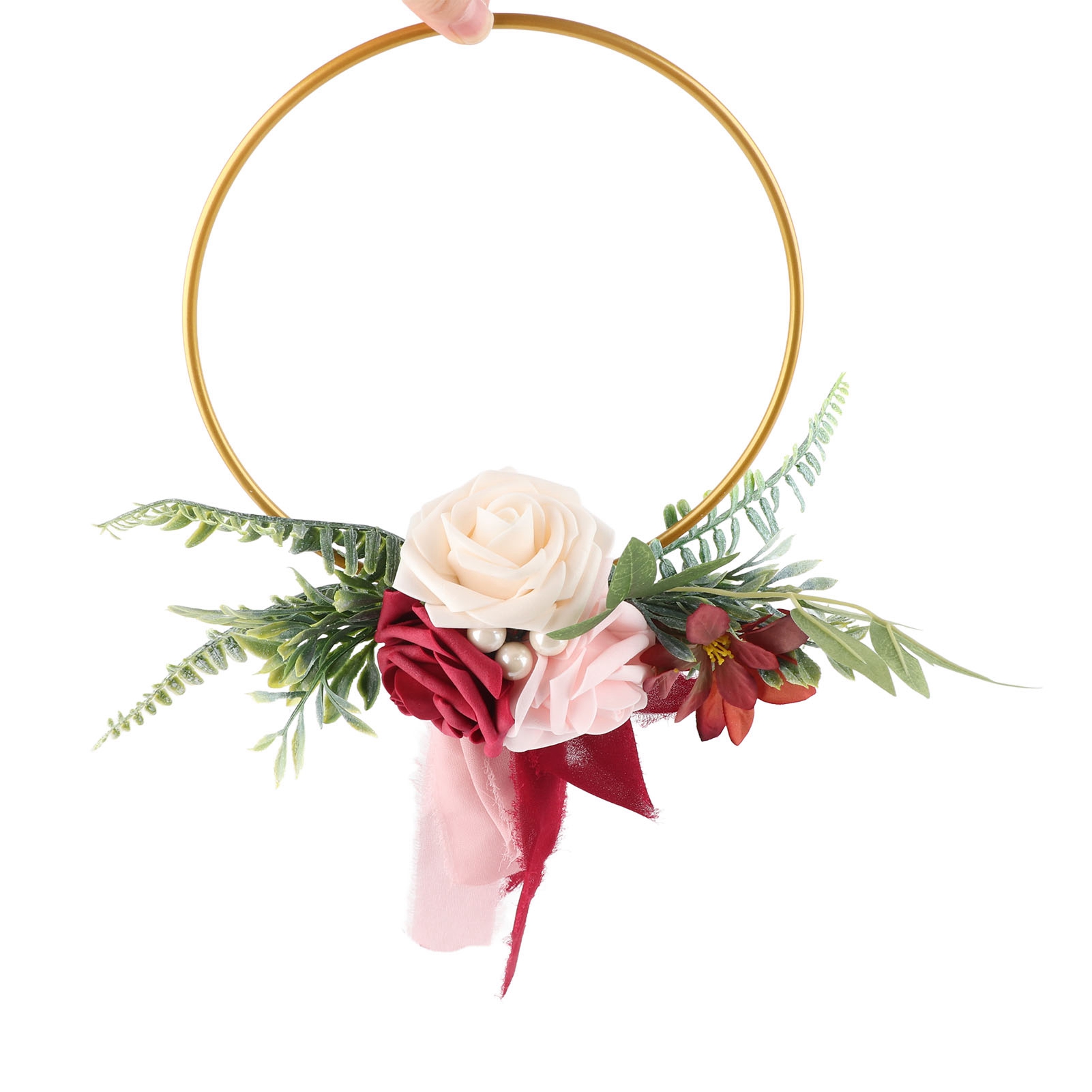 Künstlicher Blumenkranz Für Hochzeiten, Brautjungfern, Junggesellinnenabschiede, Zeremonien, Geburtstage, Rote Rose