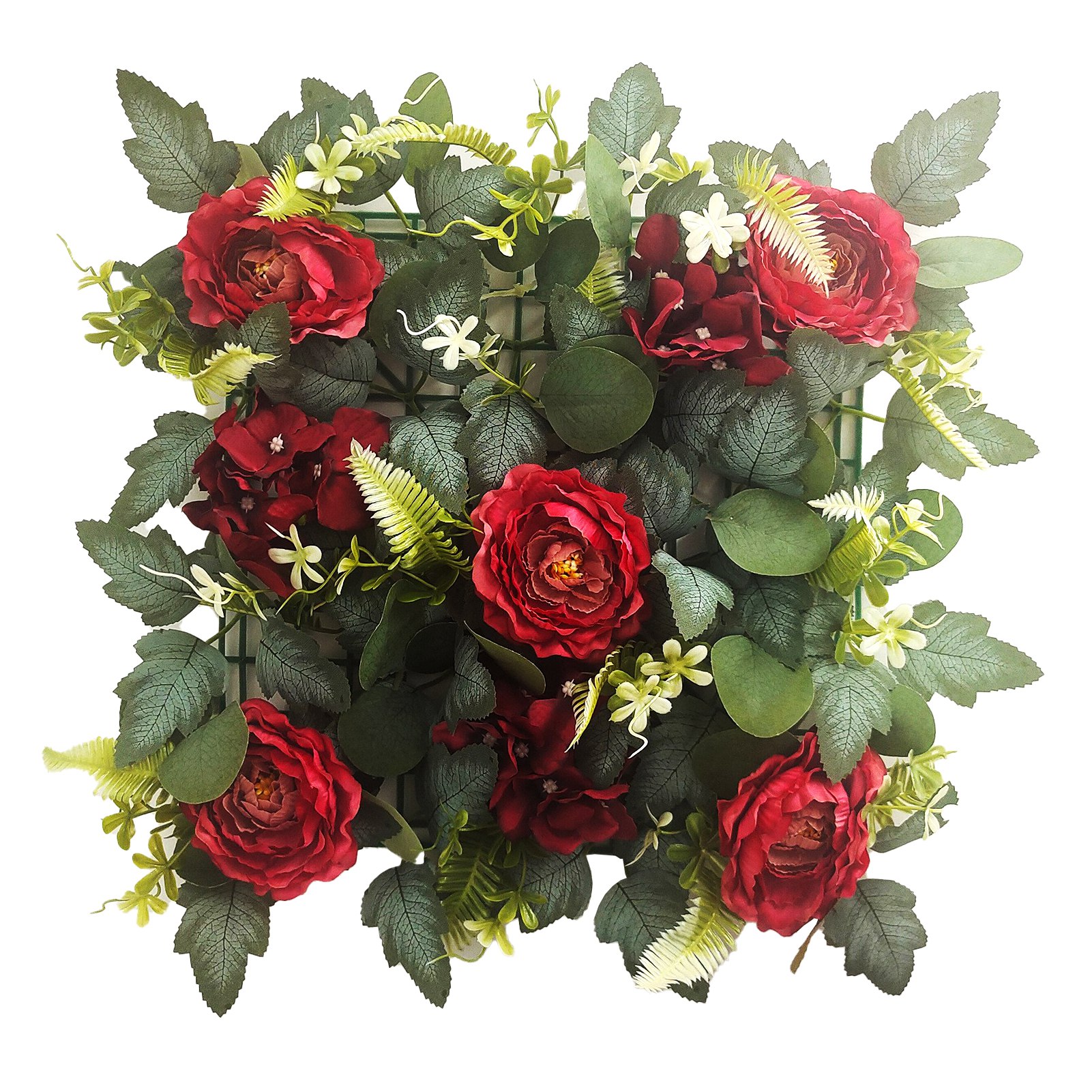 Künstliche 3d-pfingstrosen-wandpaneel, 35 Cm, Blumendekoration Für Hochzeiten, Partys, Diy-dekorationen, Rote Rose