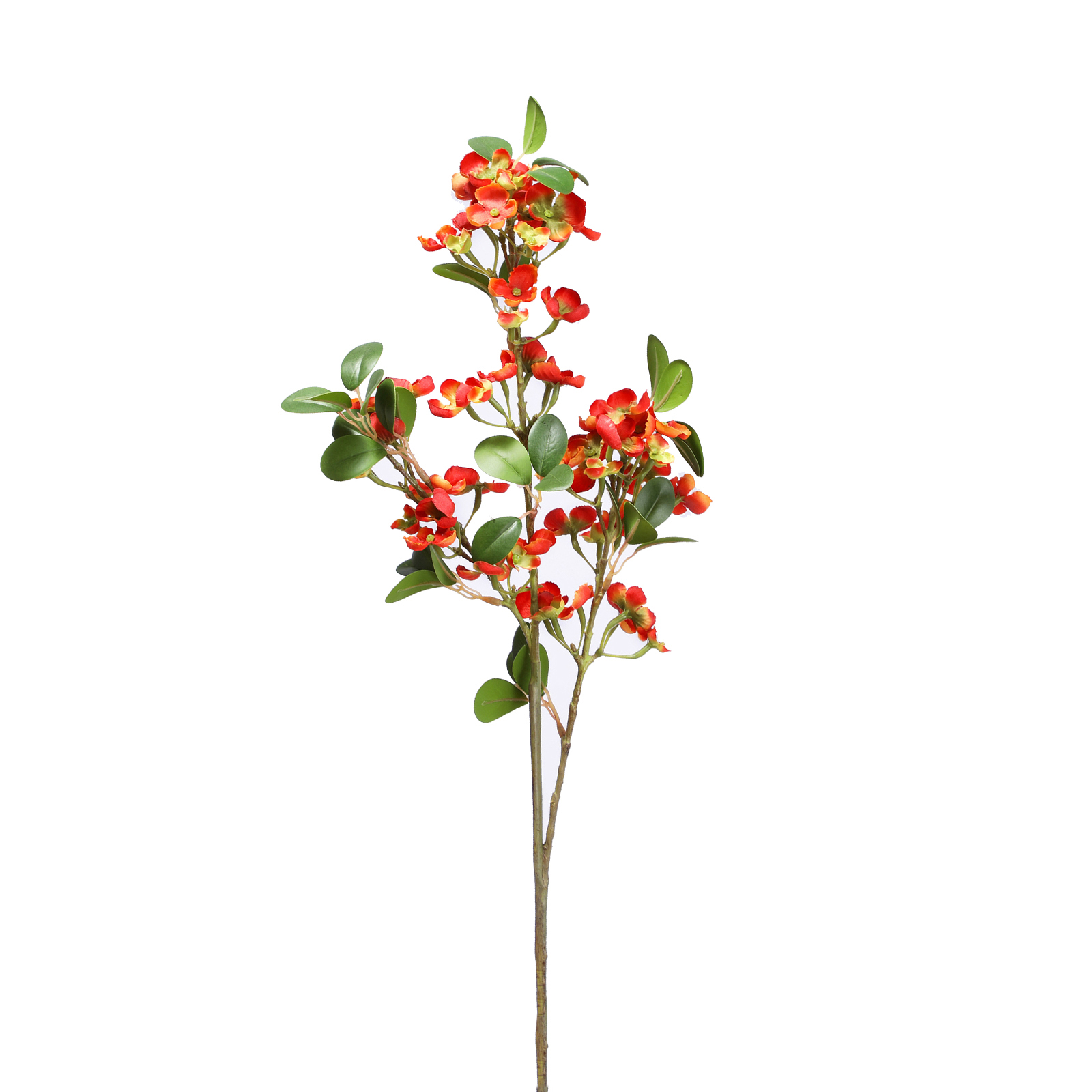 Künstliche Pflaumenblüte, Realistischer Zweig Aus Kunstseide, 82 Cm, Rot, Für Zuhause, Hochzeiten, Vase Oder Dekoration.