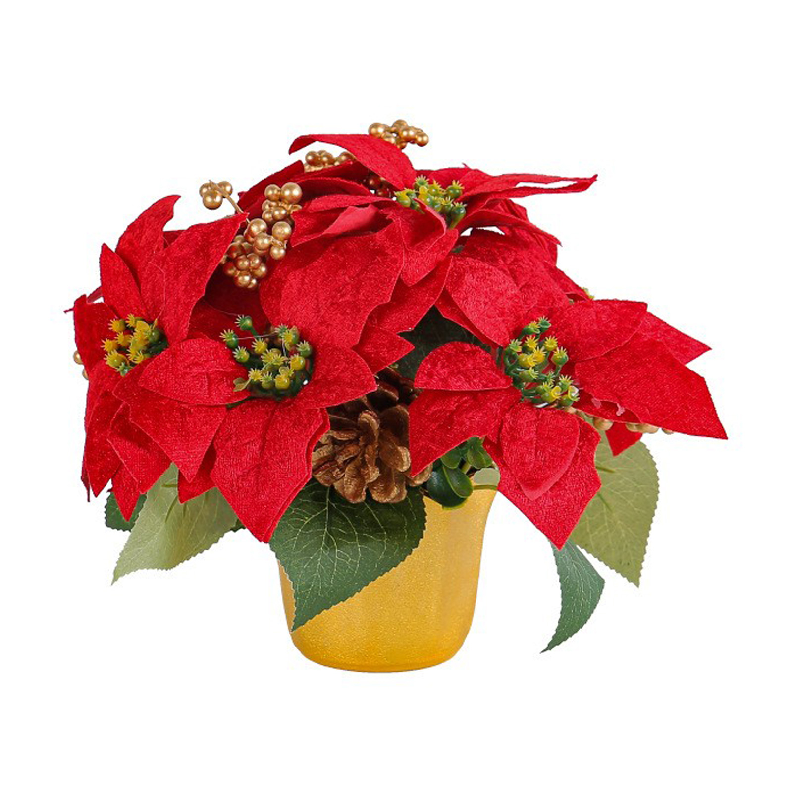 Künstliche Weihnachtssternblume Im Topf, Wiederverwendbar, Rote Künstliche Weihnachtssternblume