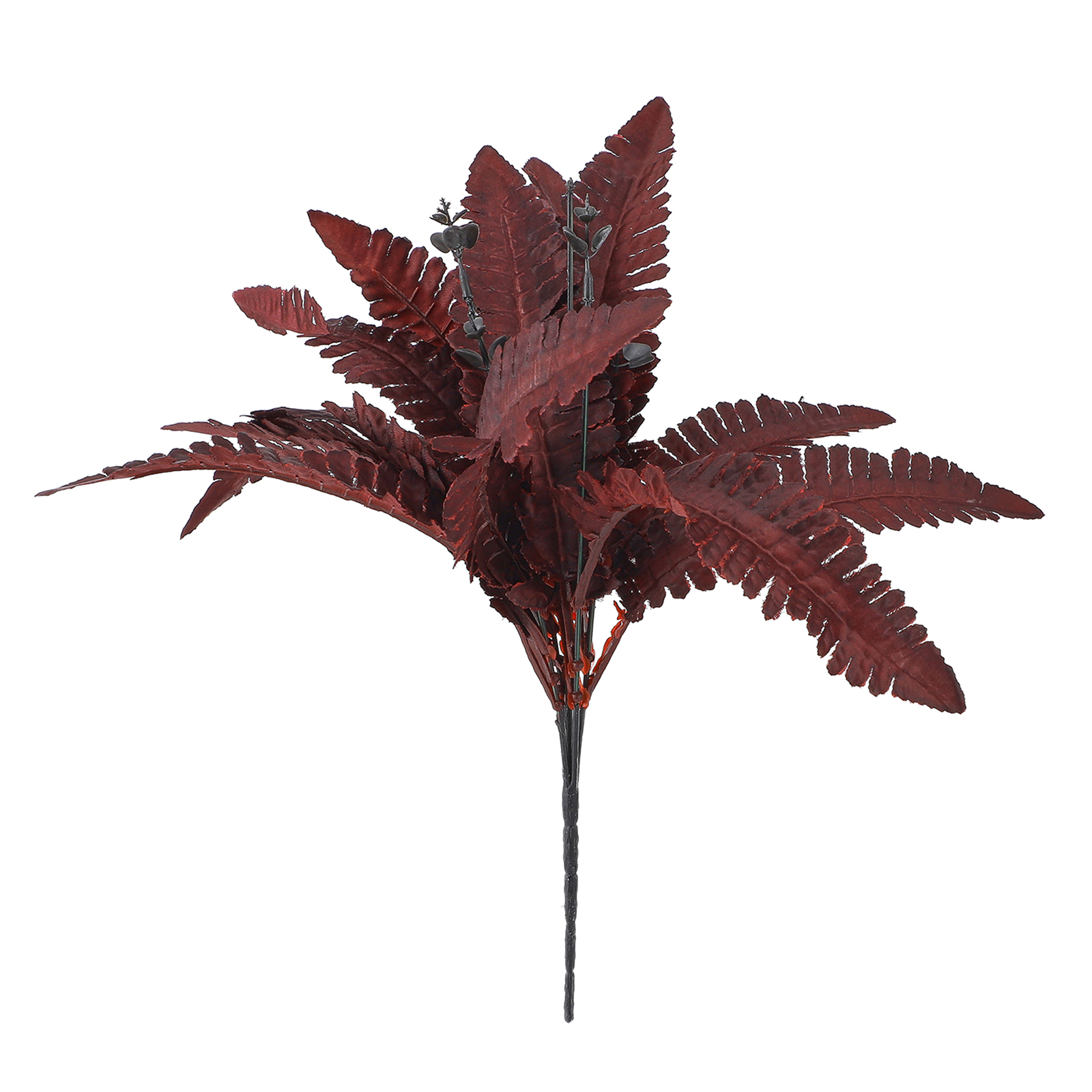 Realistischer Künstlicher Perserfarn, Rote Kunstpflanze, 35 Cm Hoch, Ideal Für Die Alltägliche Dekoration Von Haus Und Garten.