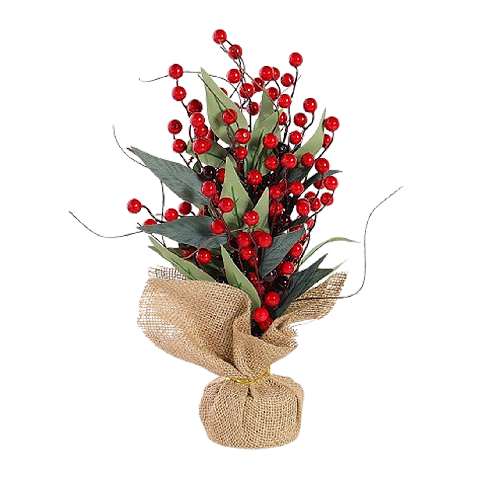 Künstlicher Baum Mit Roten Beeren, Realistisch Und Edel, Mit Holzsockel, Ideal Für Die Inneneinrichtung (typ B).