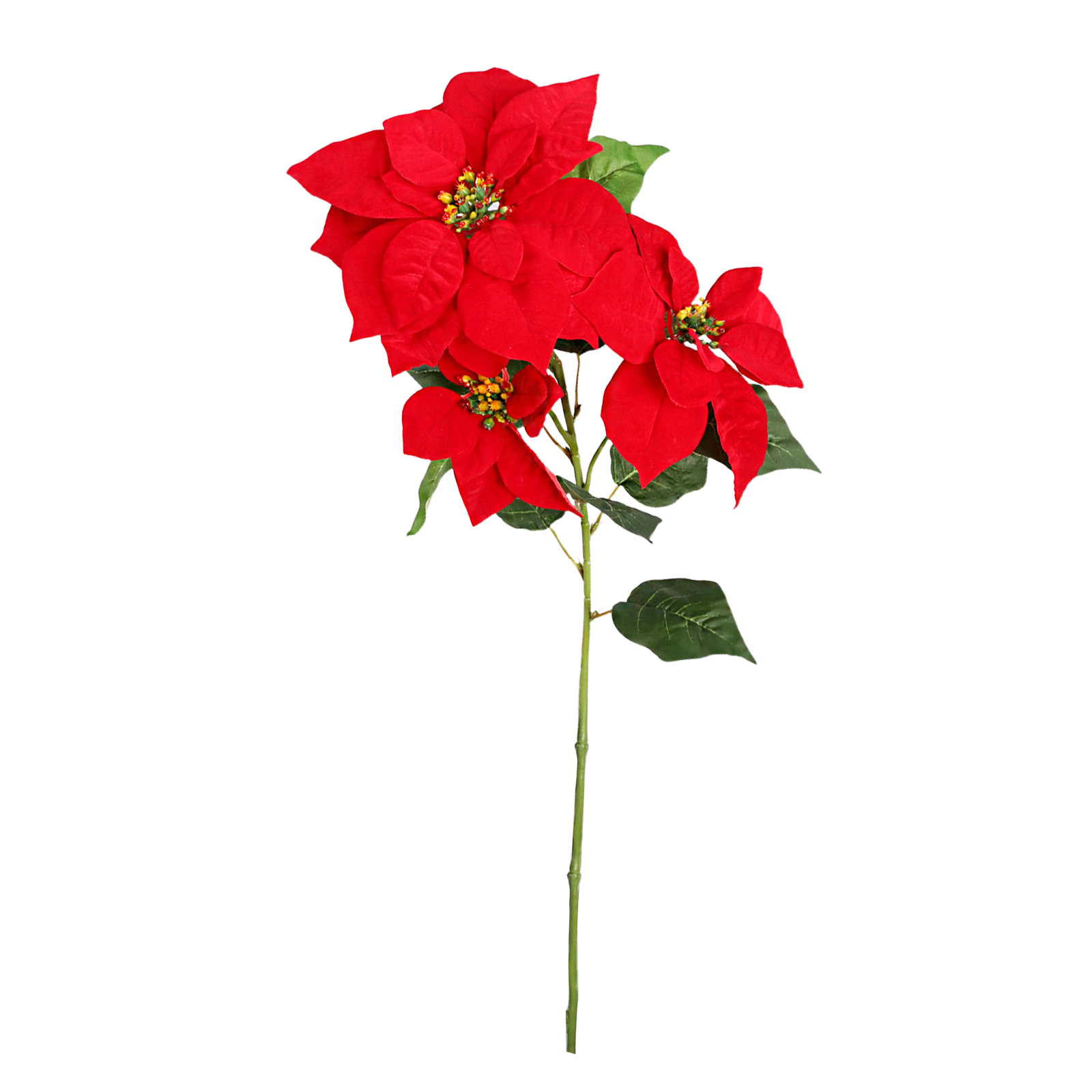 Künstlicher Roter Weihnachtsstern, 79 Cm Hoch, Realistisch Und Schön, Aus Flanell Gefertigt, Ideal Für Weihnachten, Hochzeiten, Geschäfte Und Restaurants.